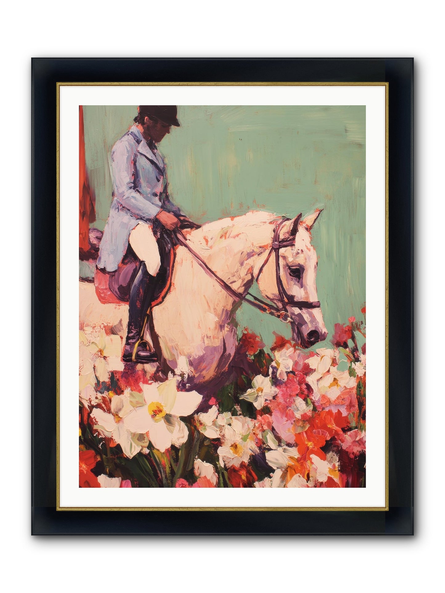 Graceful Biography Framed Print - Wide Black w/Gold 30x40