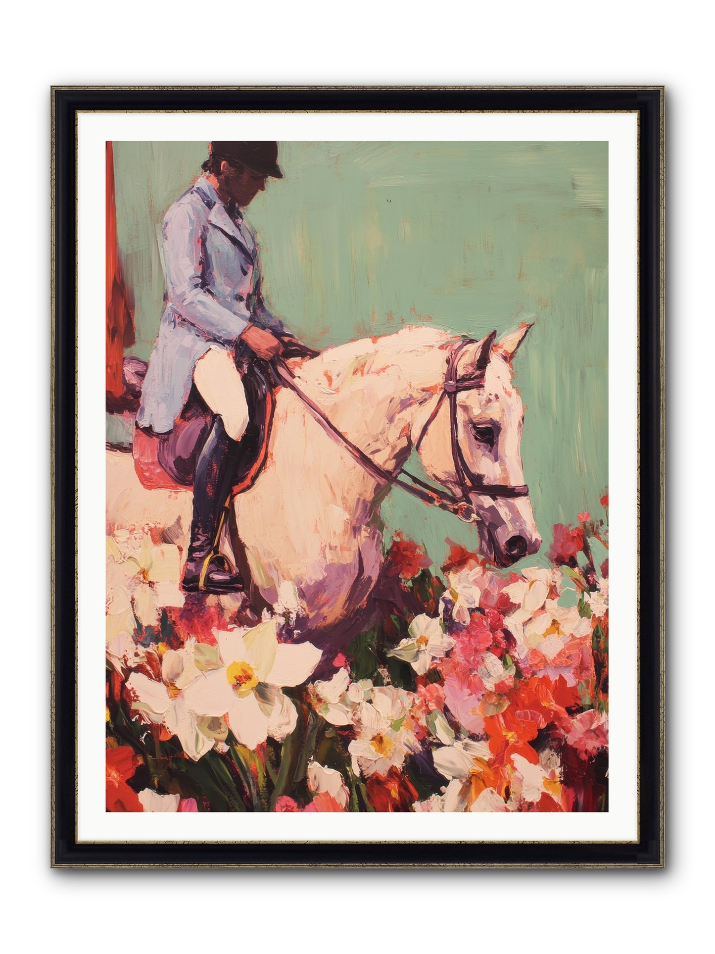 Graceful Biography Framed Print - Black & Gold 36x48