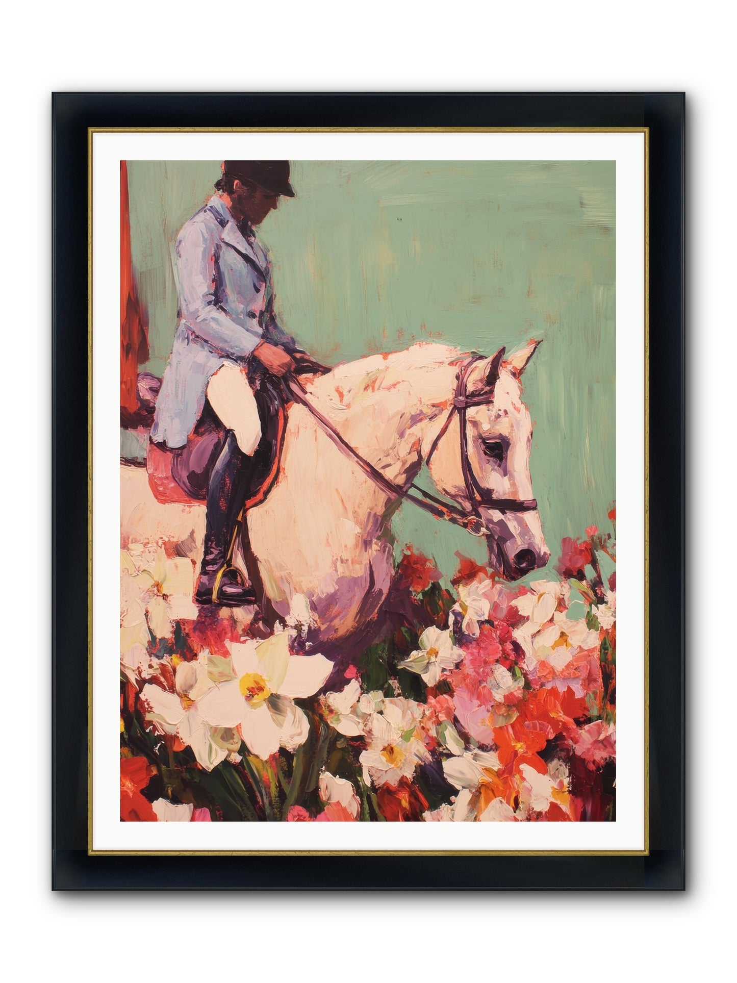 Graceful Biography Framed Print - Wide Black w/Gold 36x48