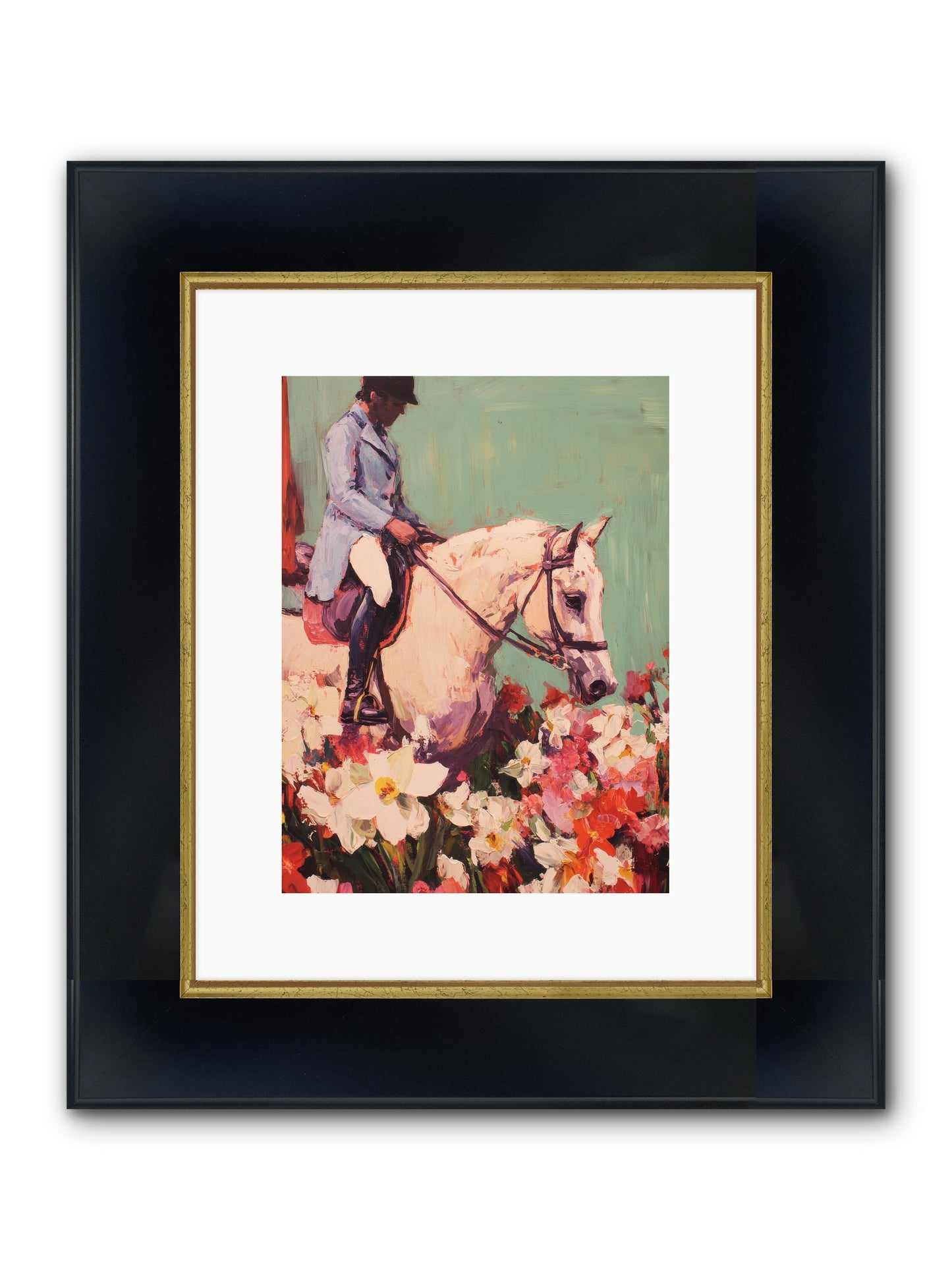 Graceful Biography Framed Print - Wide Black w/Gold 9x12