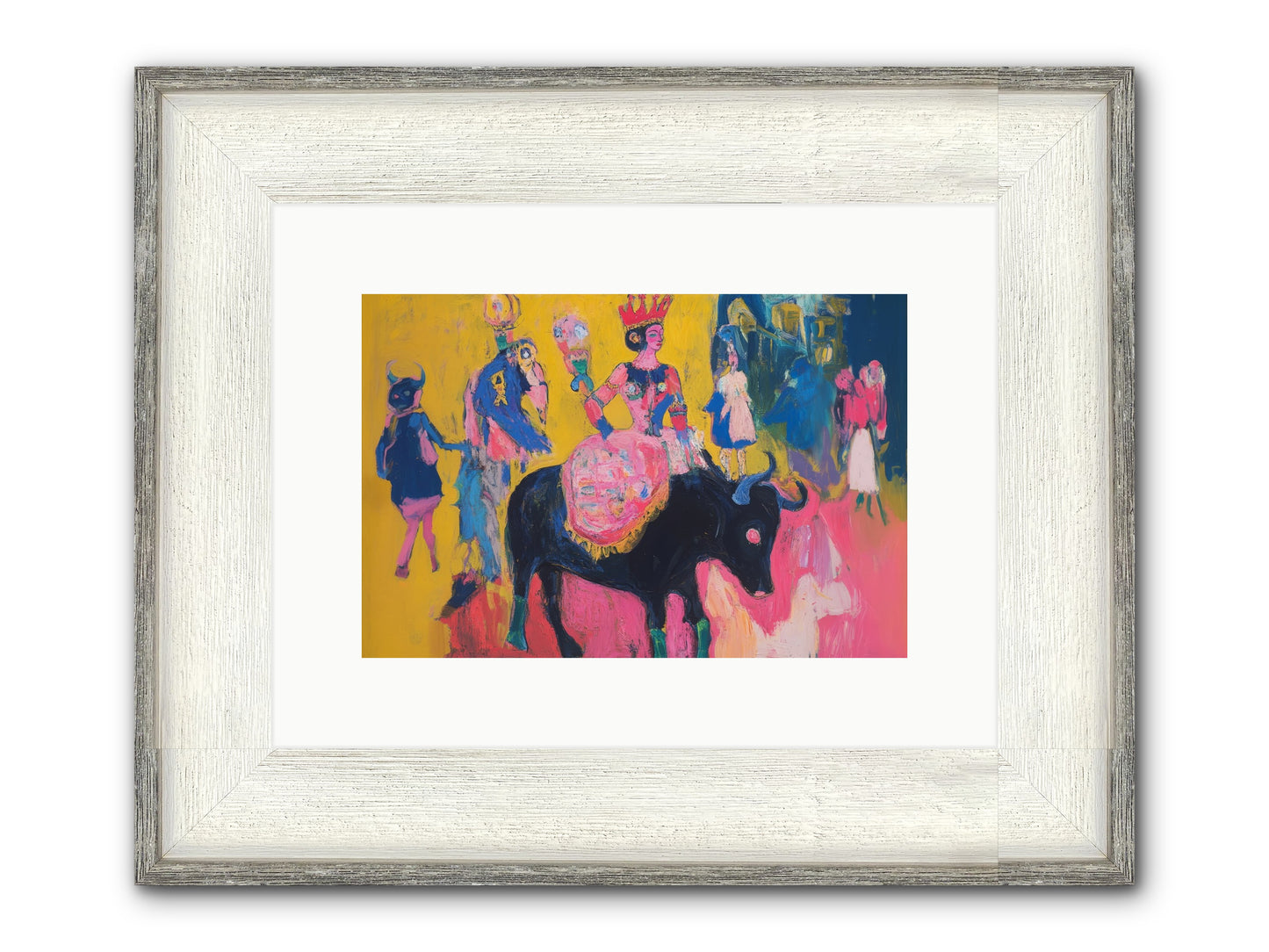 Grand Carnival Hour Framed Print - Driftwood White 12x8