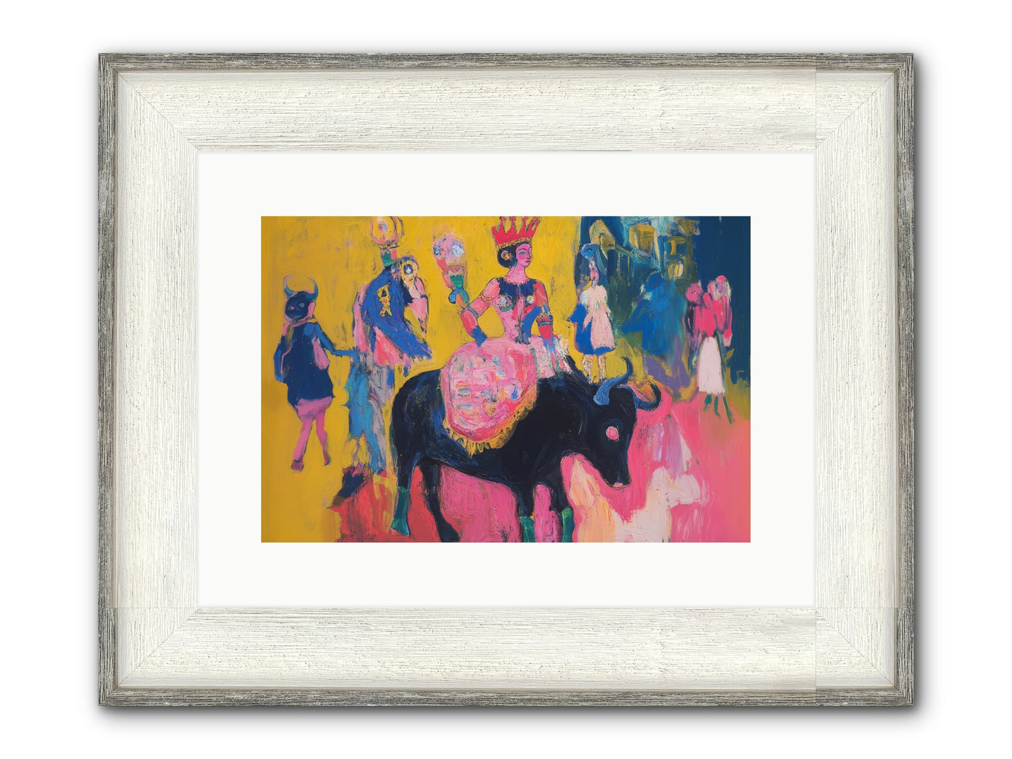 Grand Carnival Hour Framed Print - Driftwood White 15x10