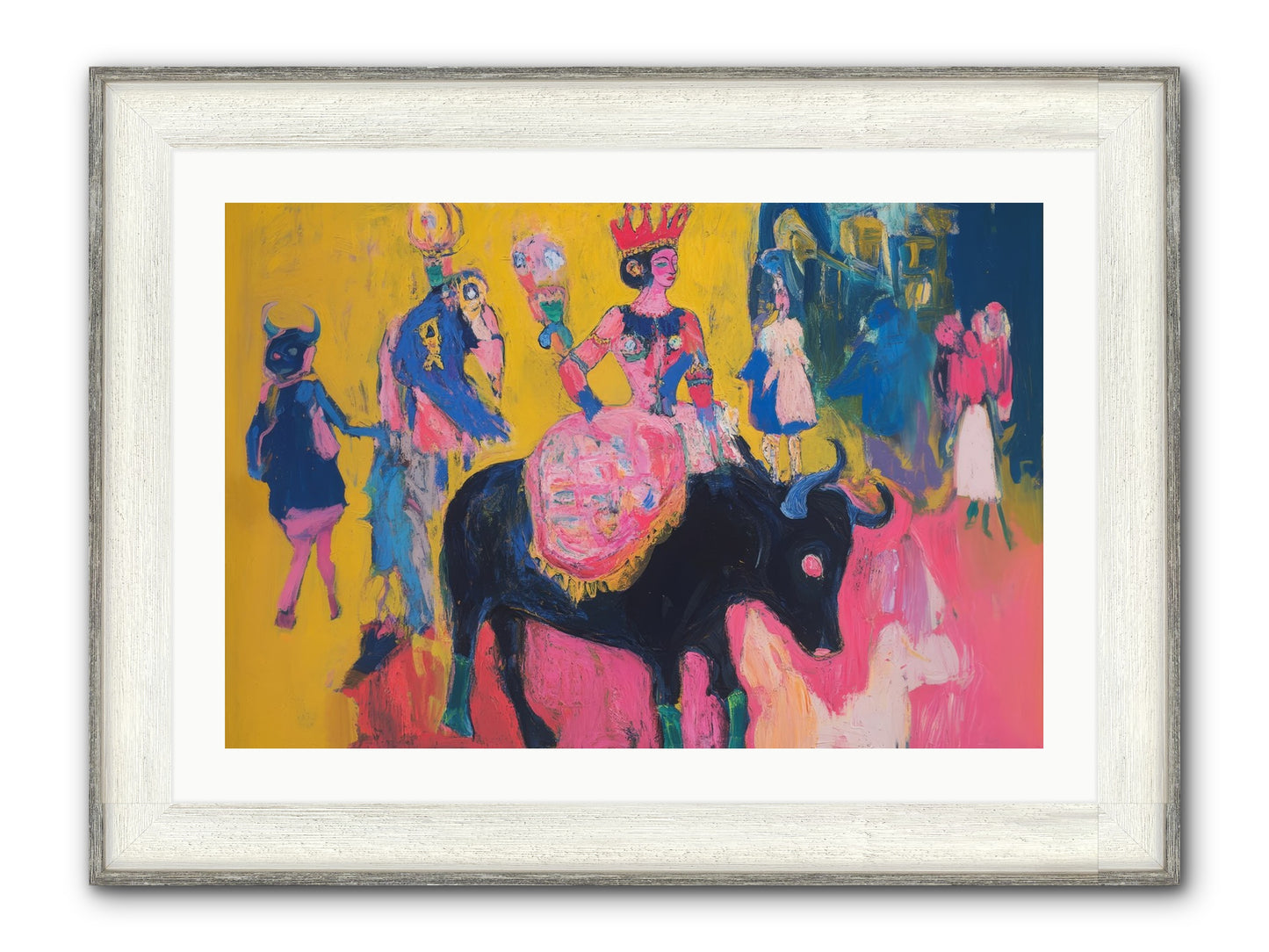 Grand Carnival Hour Framed Print - Driftwood White 30x20