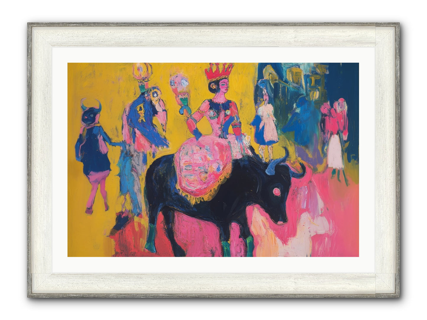 Grand Carnival Hour Framed Print - Driftwood White 36x24