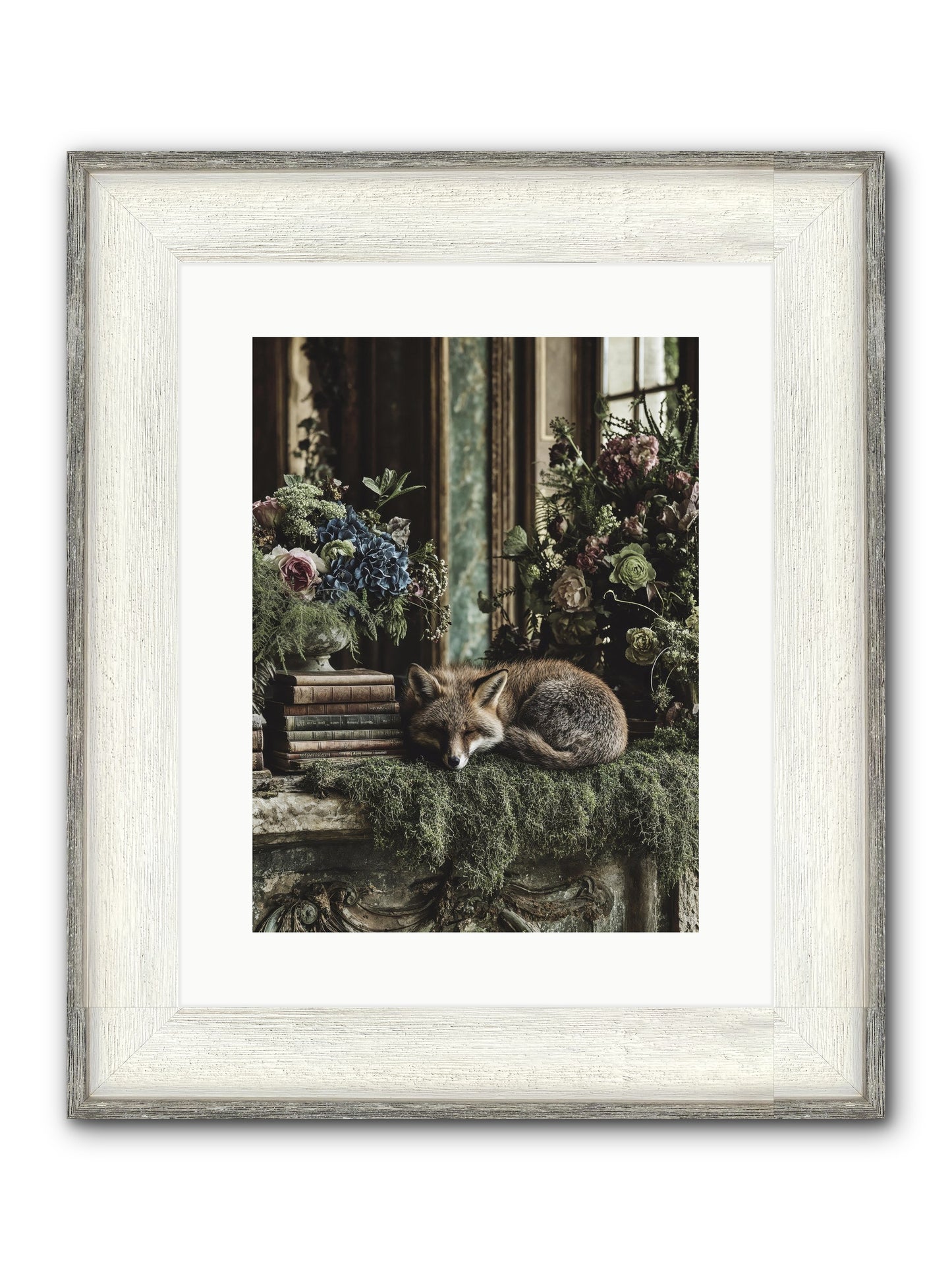 Grasshopper Framed Print - Driftwood White 12x16