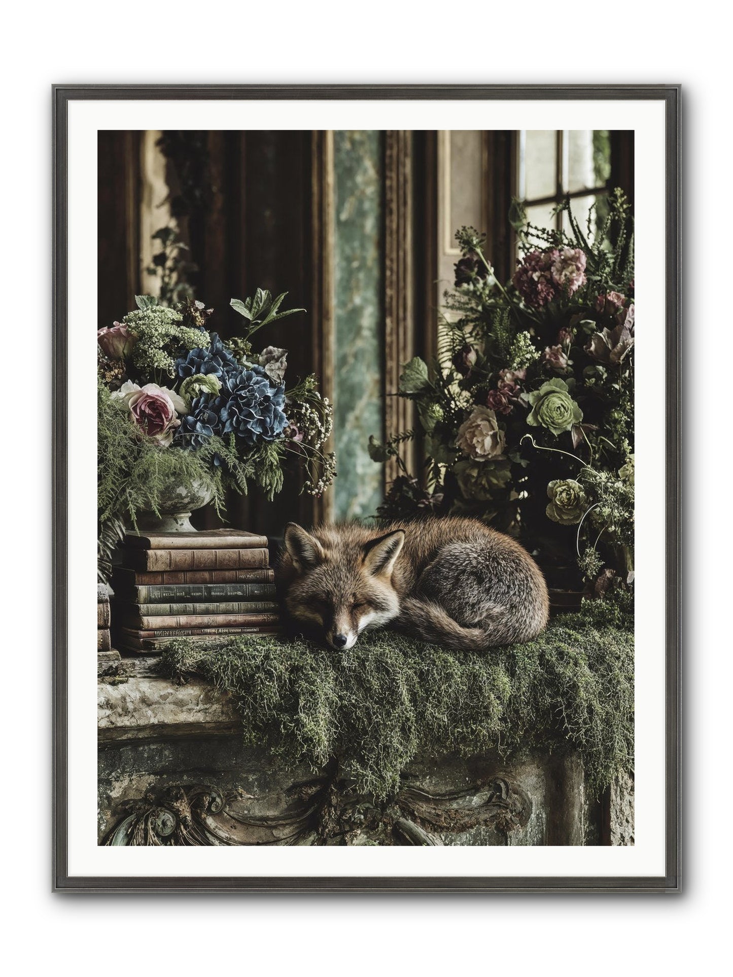 Grasshopper Framed Print - Slimwoods Black/Silver 36x48