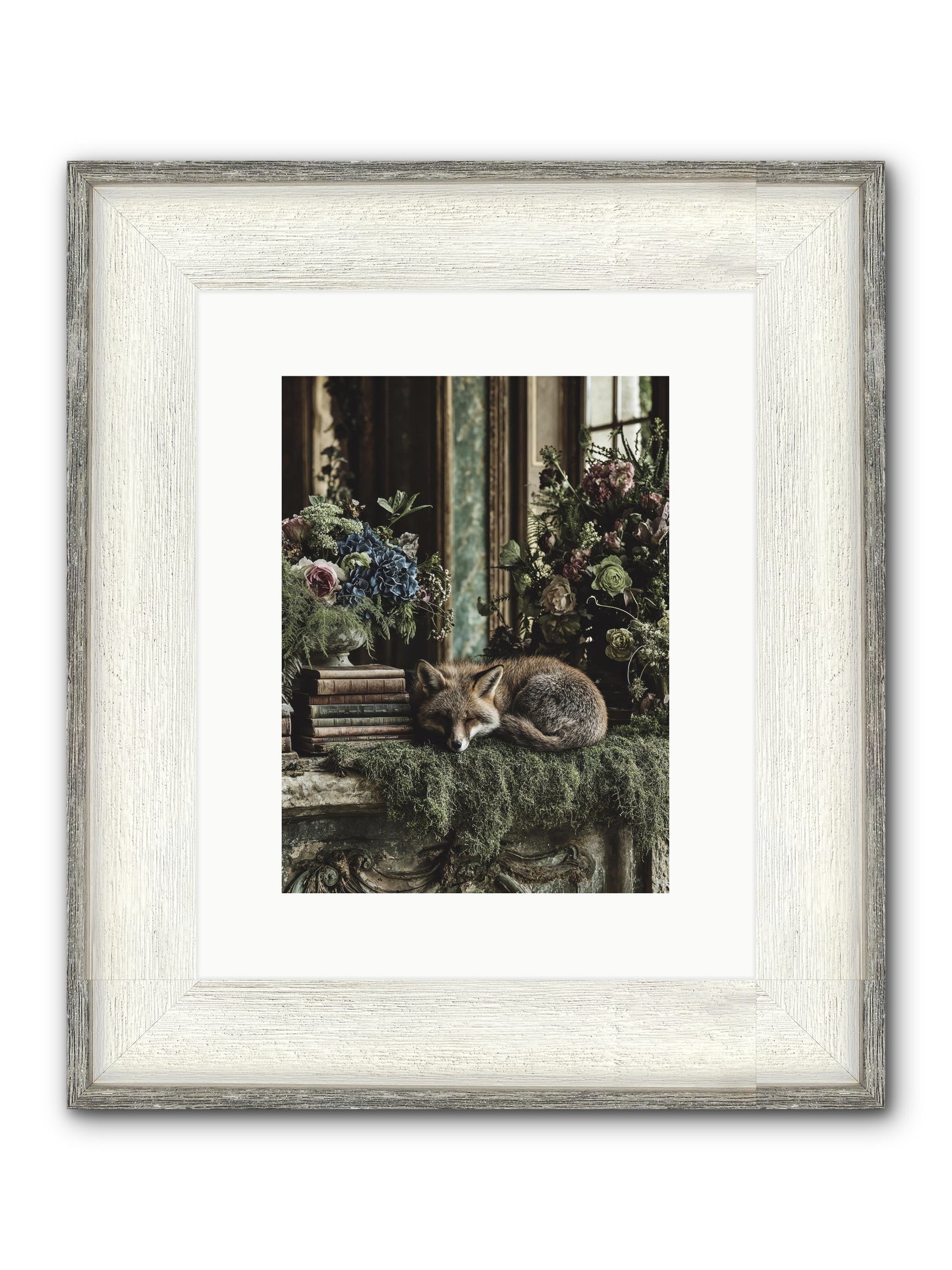 Grasshopper Framed Print - Driftwood White 9x12