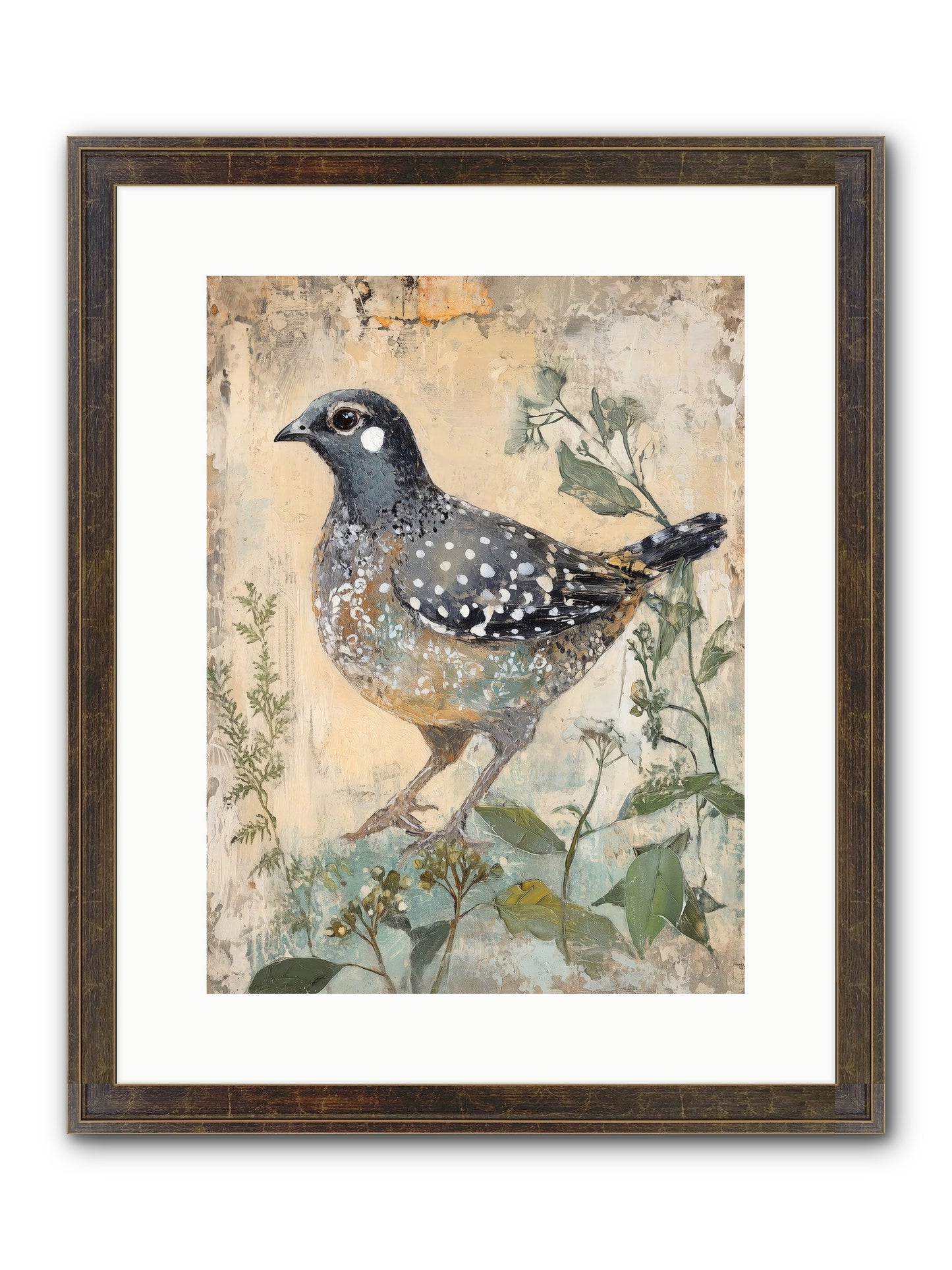 Grassland Jewel Framed Print - Slimwoods Black/Gold 12x16