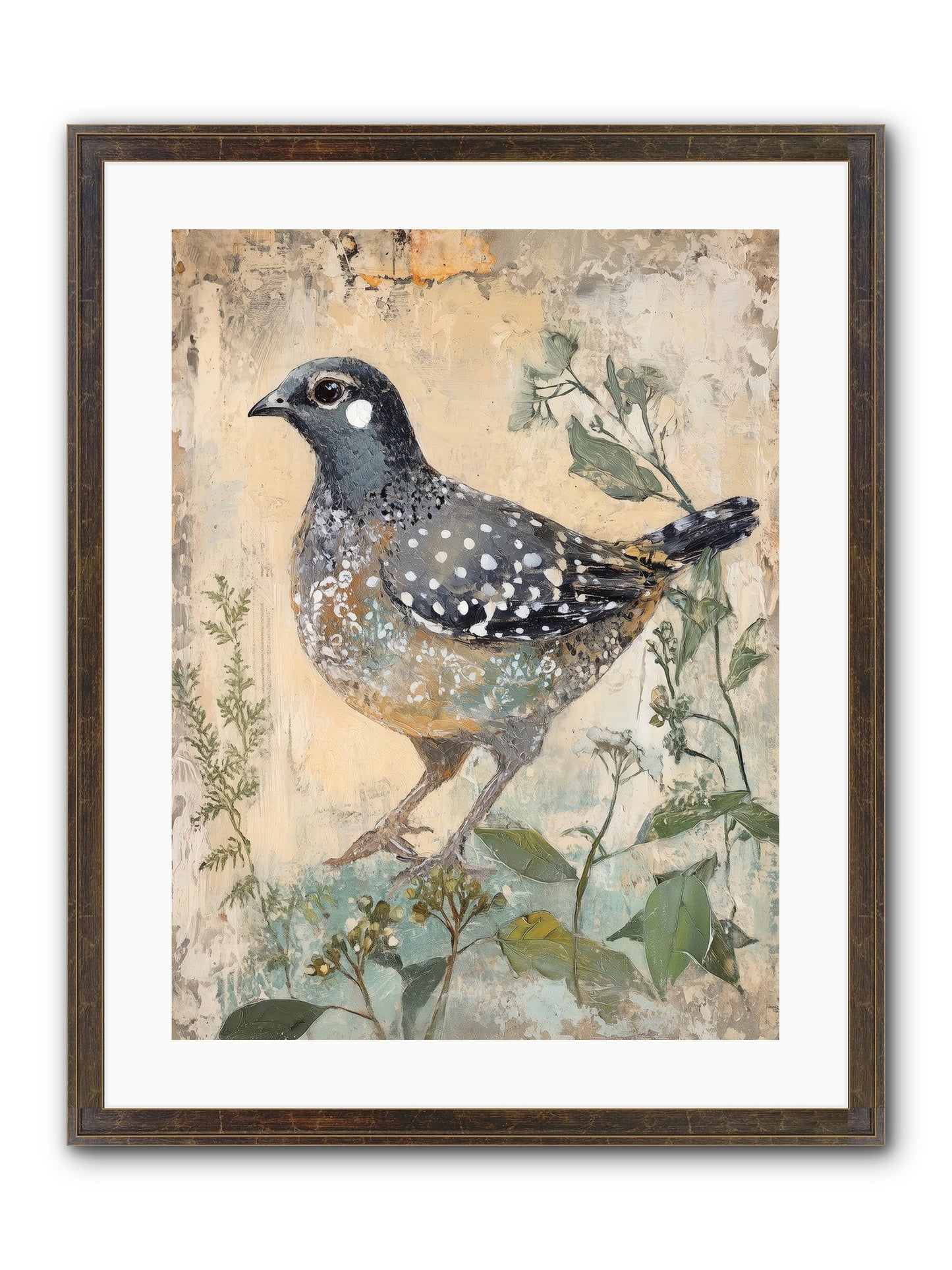 Grassland Jewel Framed Print - Slimwoods Black/Gold 18x24