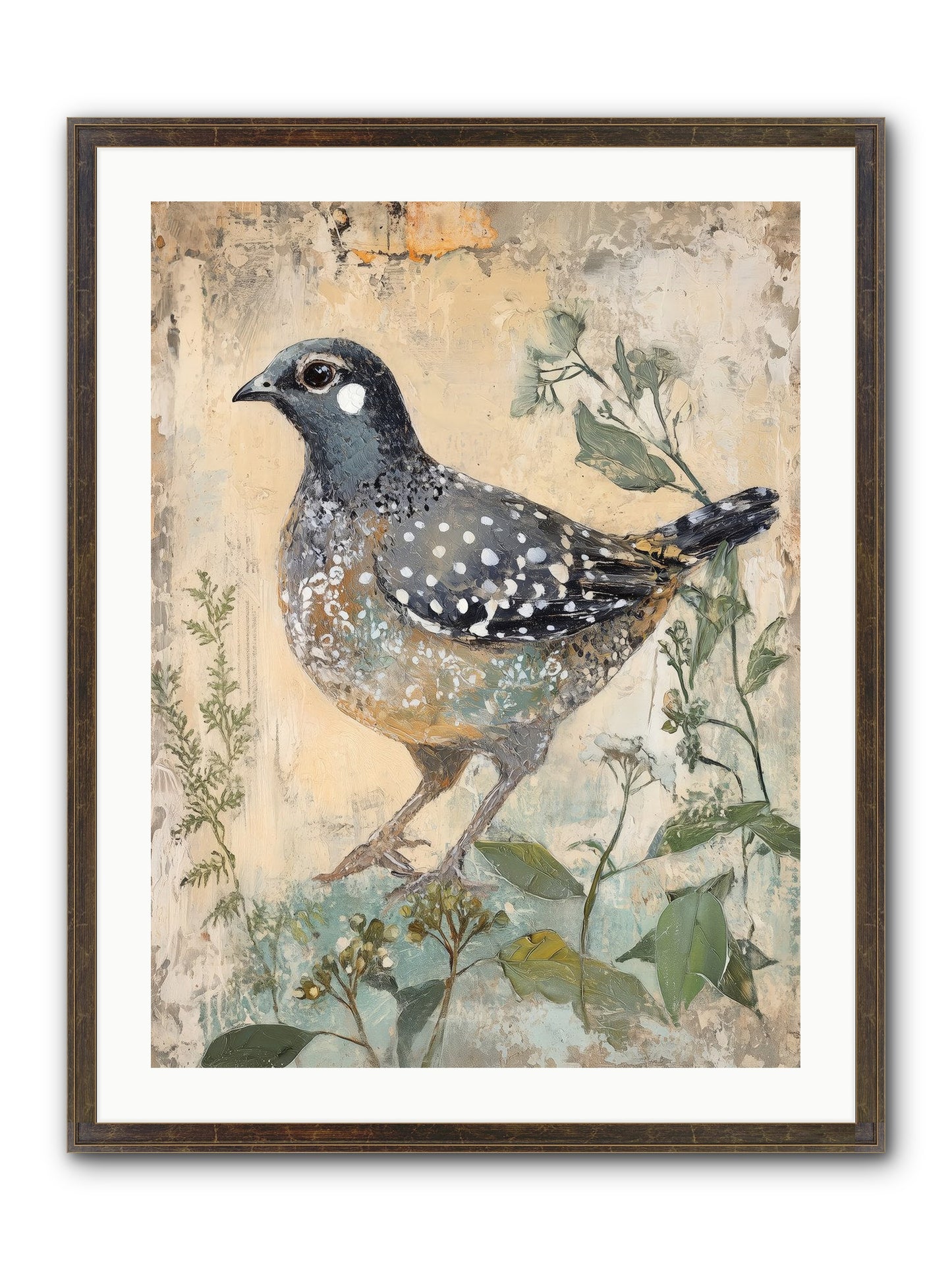 Grassland Jewel Framed Print - Slimwoods Black/Gold 24x32