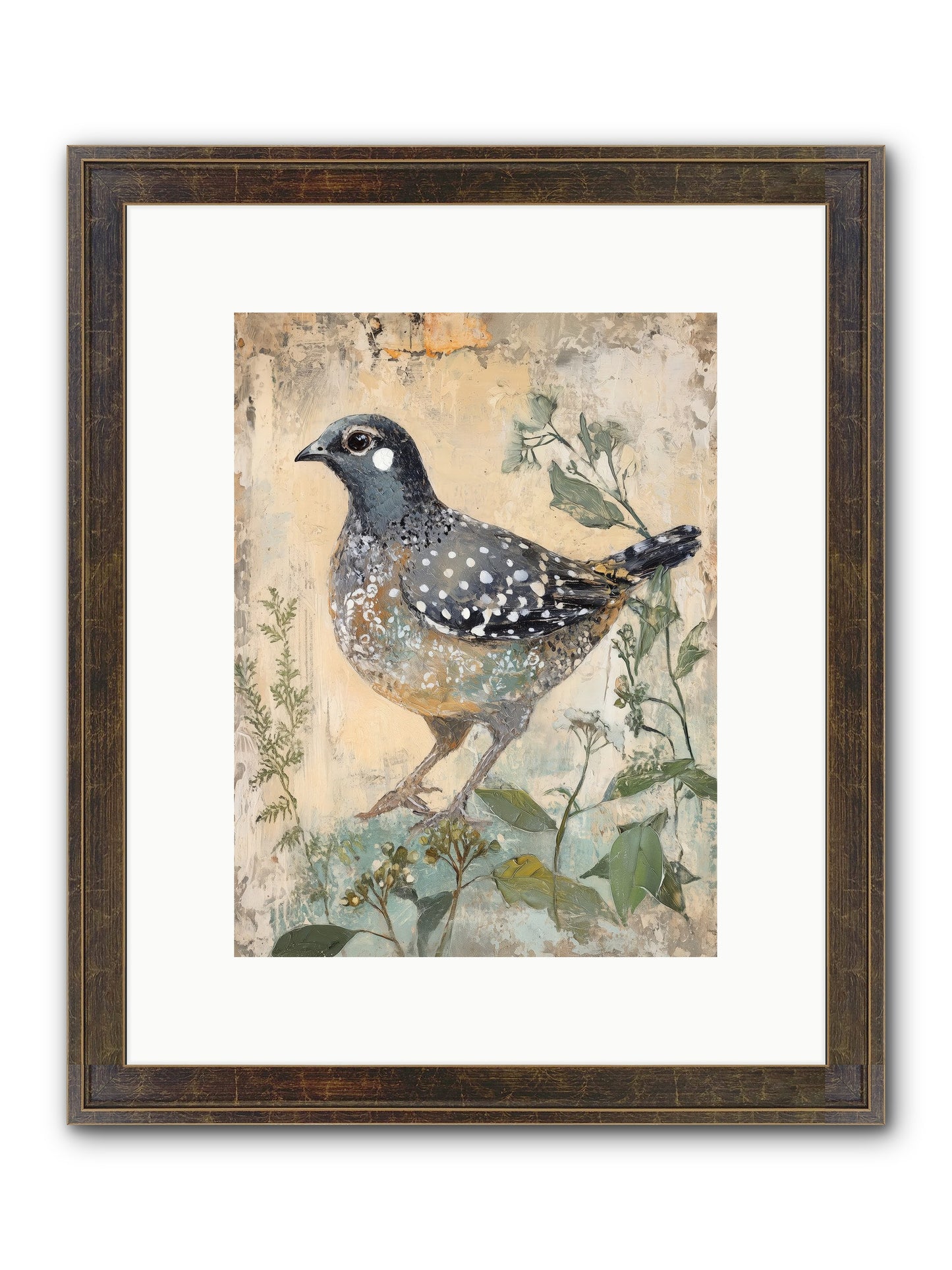 Grassland Jewel Framed Print - Slimwoods Black/Gold 9x12