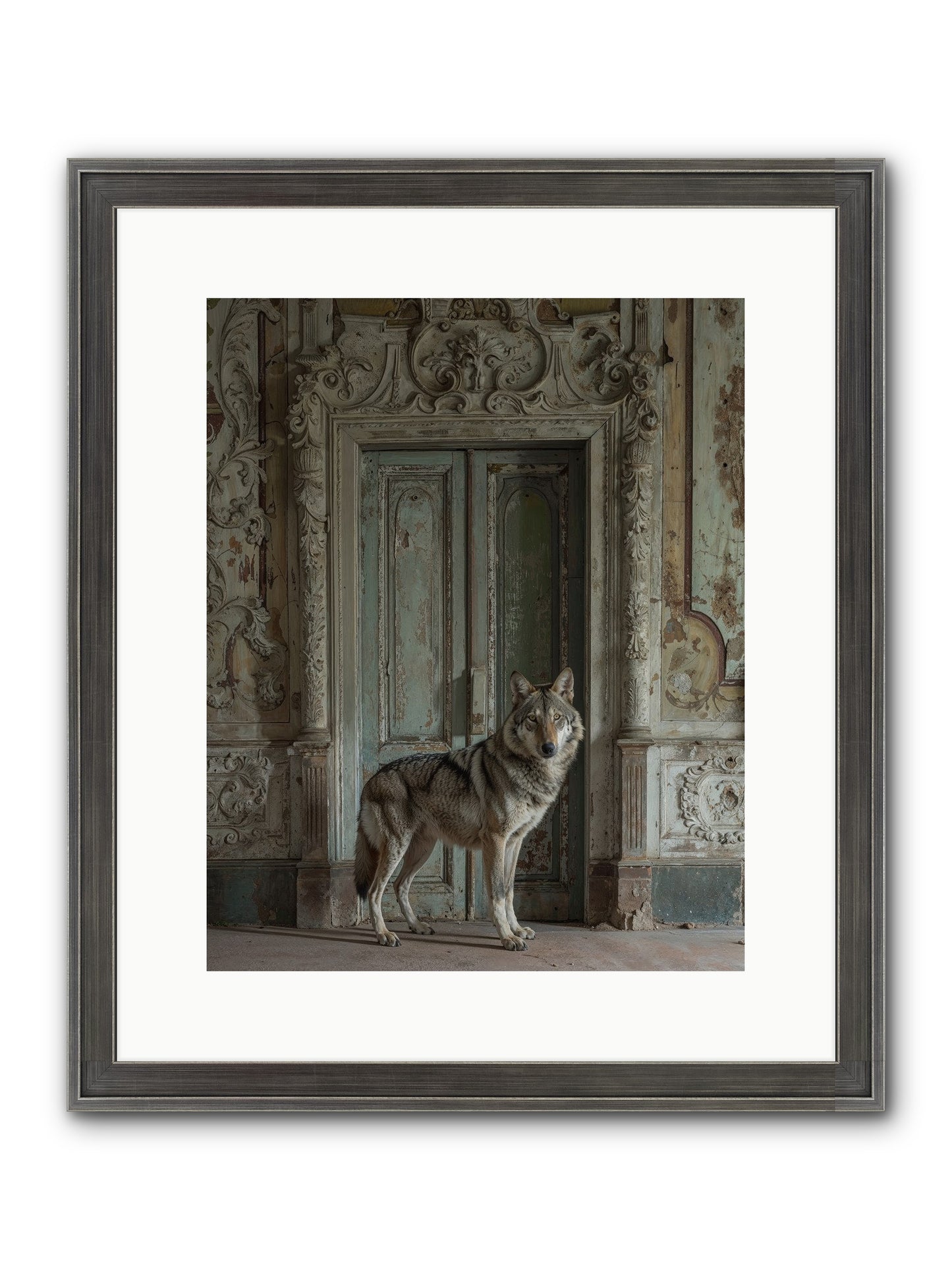 Grey Phantom Of Misty Realms Framed Print - Slimwoods Black/Silver 12x15