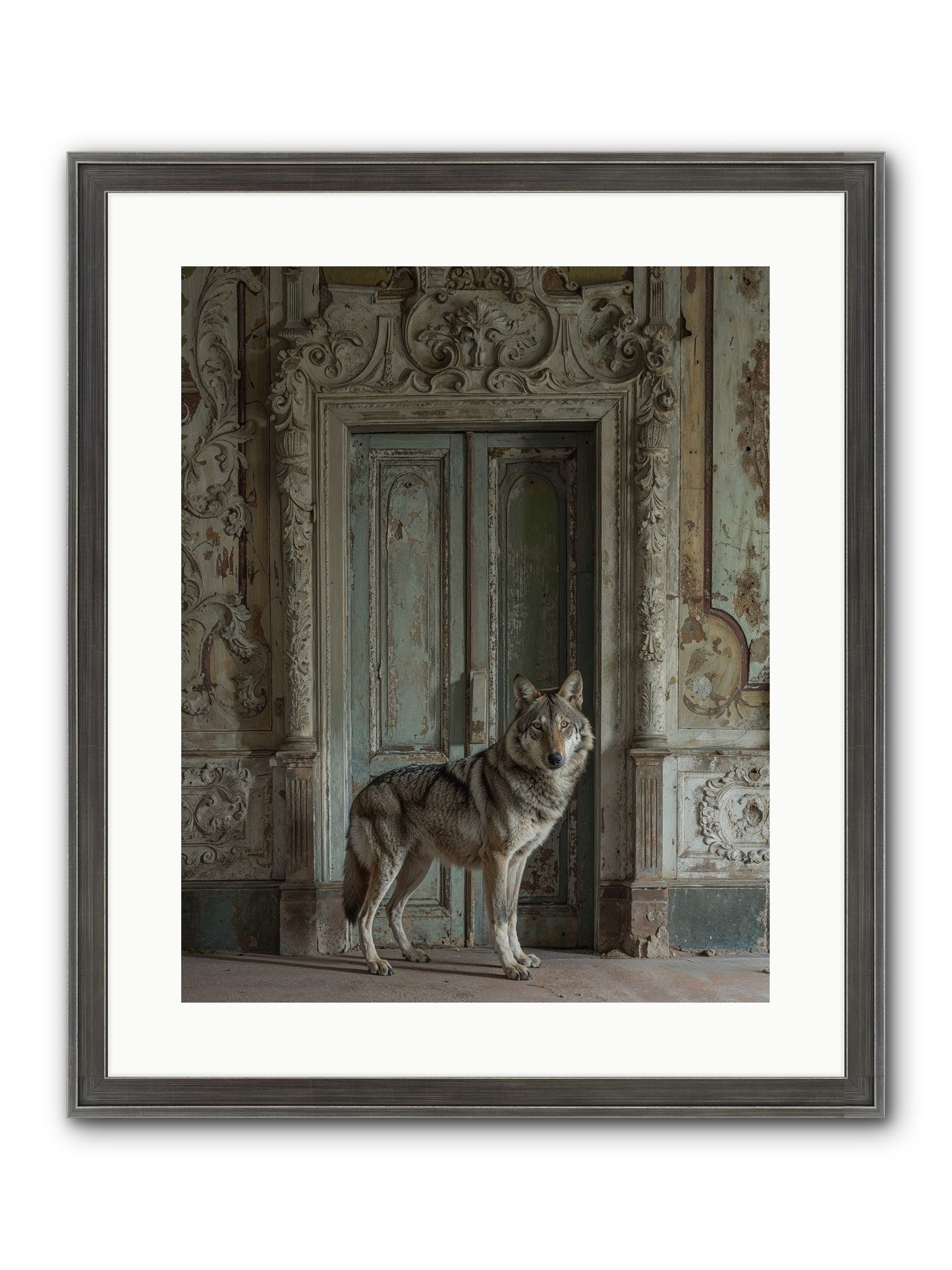 Grey Phantom Of Misty Realms Framed Print - Slimwoods Black/Silver 16x20
