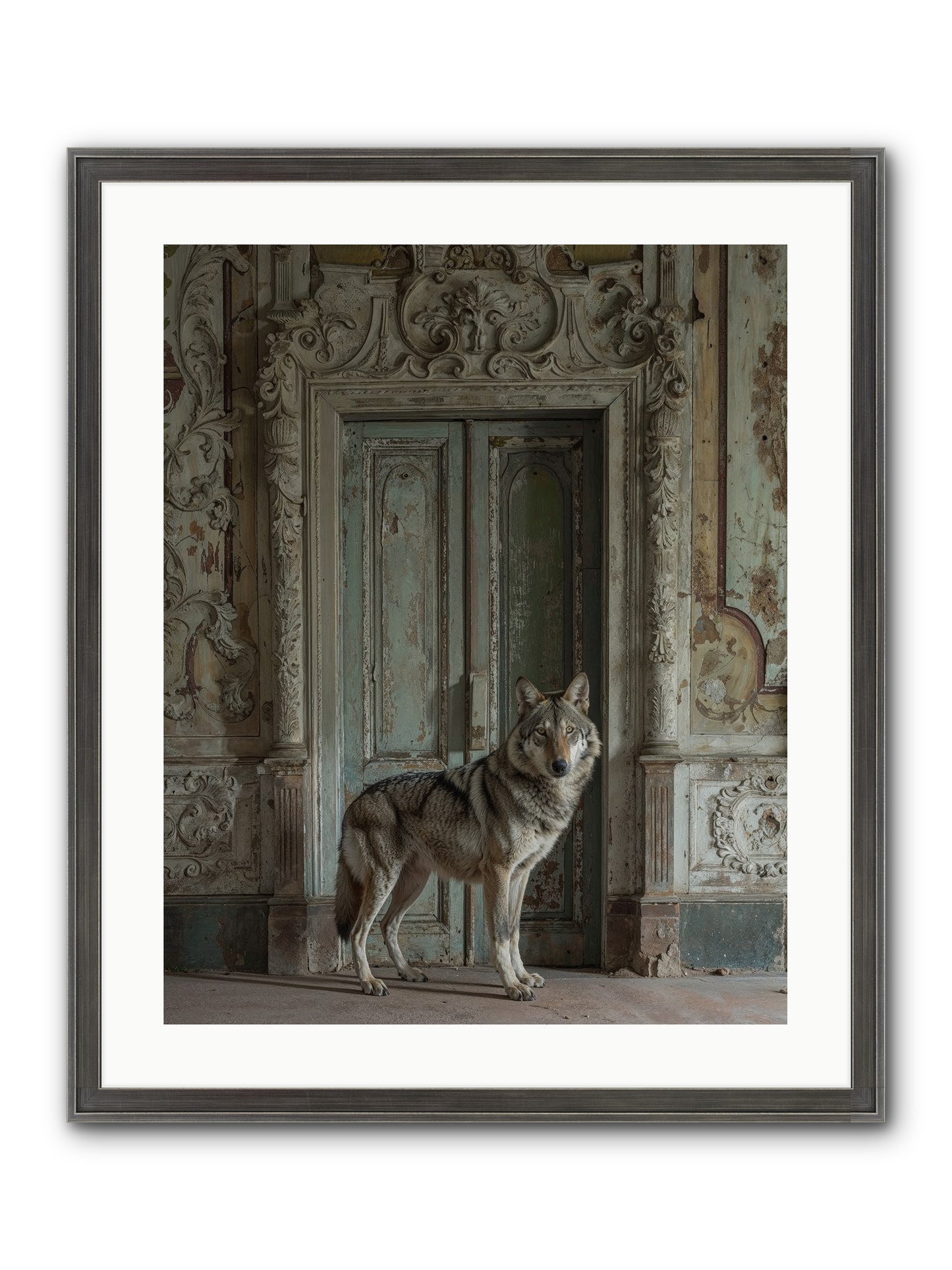 Grey Phantom Of Misty Realms Framed Print - Slimwoods Black/Silver 20x25