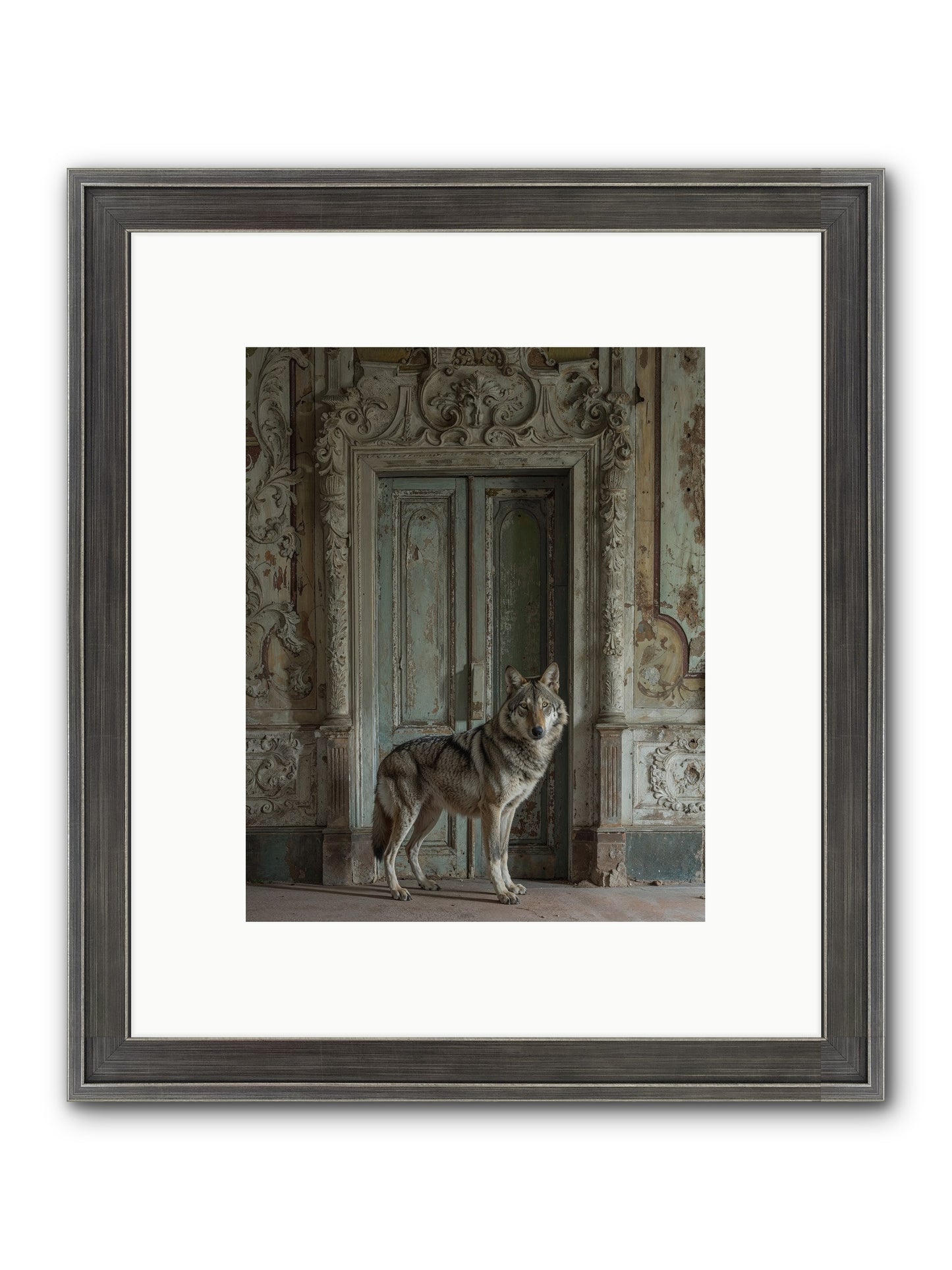 Grey Phantom Of Misty Realms Framed Print - Slimwoods Black/Silver 8x10