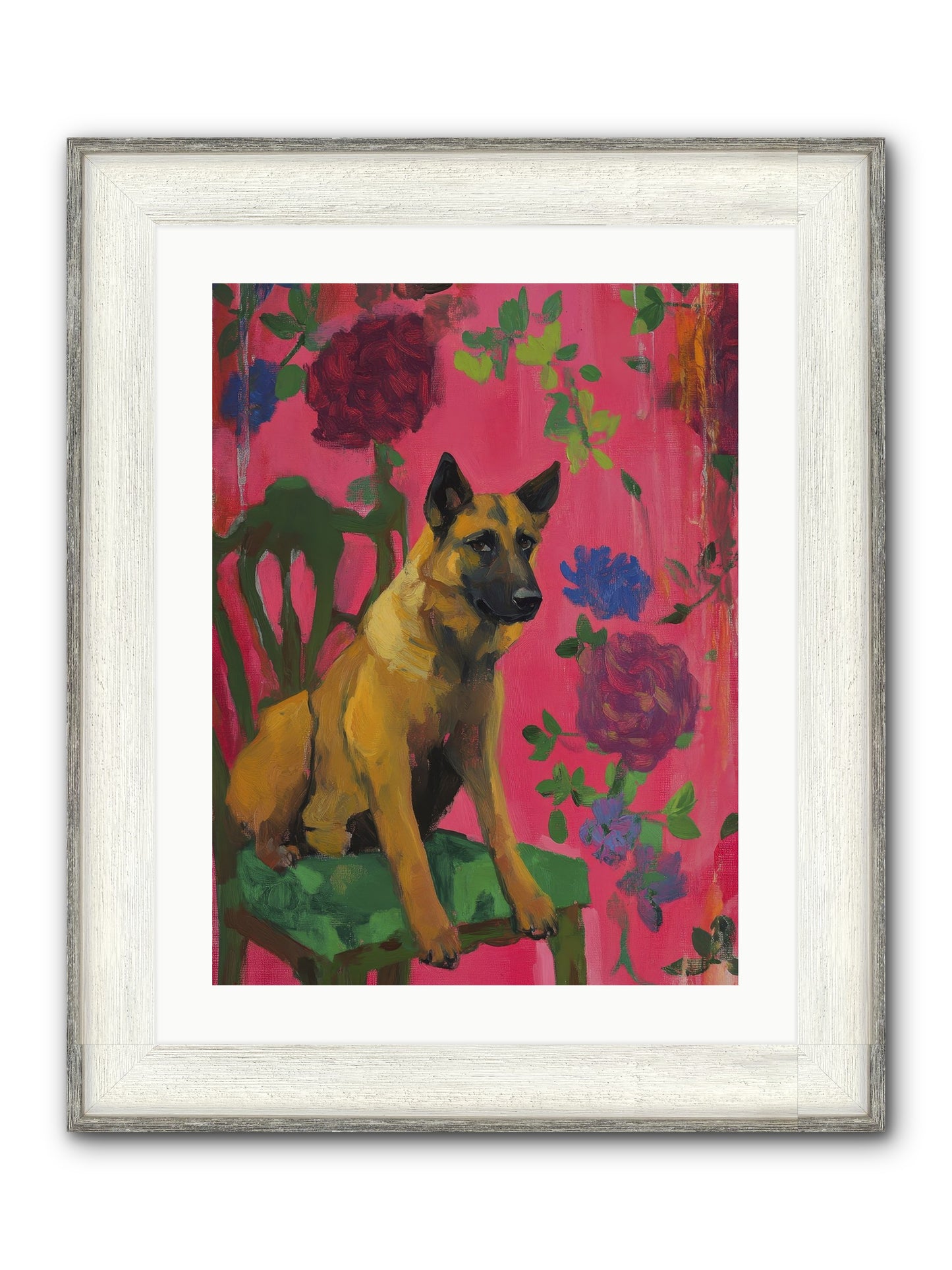 Griffin Framed Print - Driftwood White 18x24