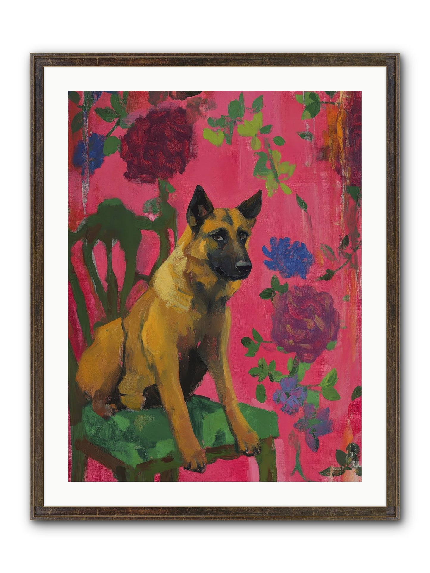 Griffin Framed Print - Slimwoods Black/Gold 24x32