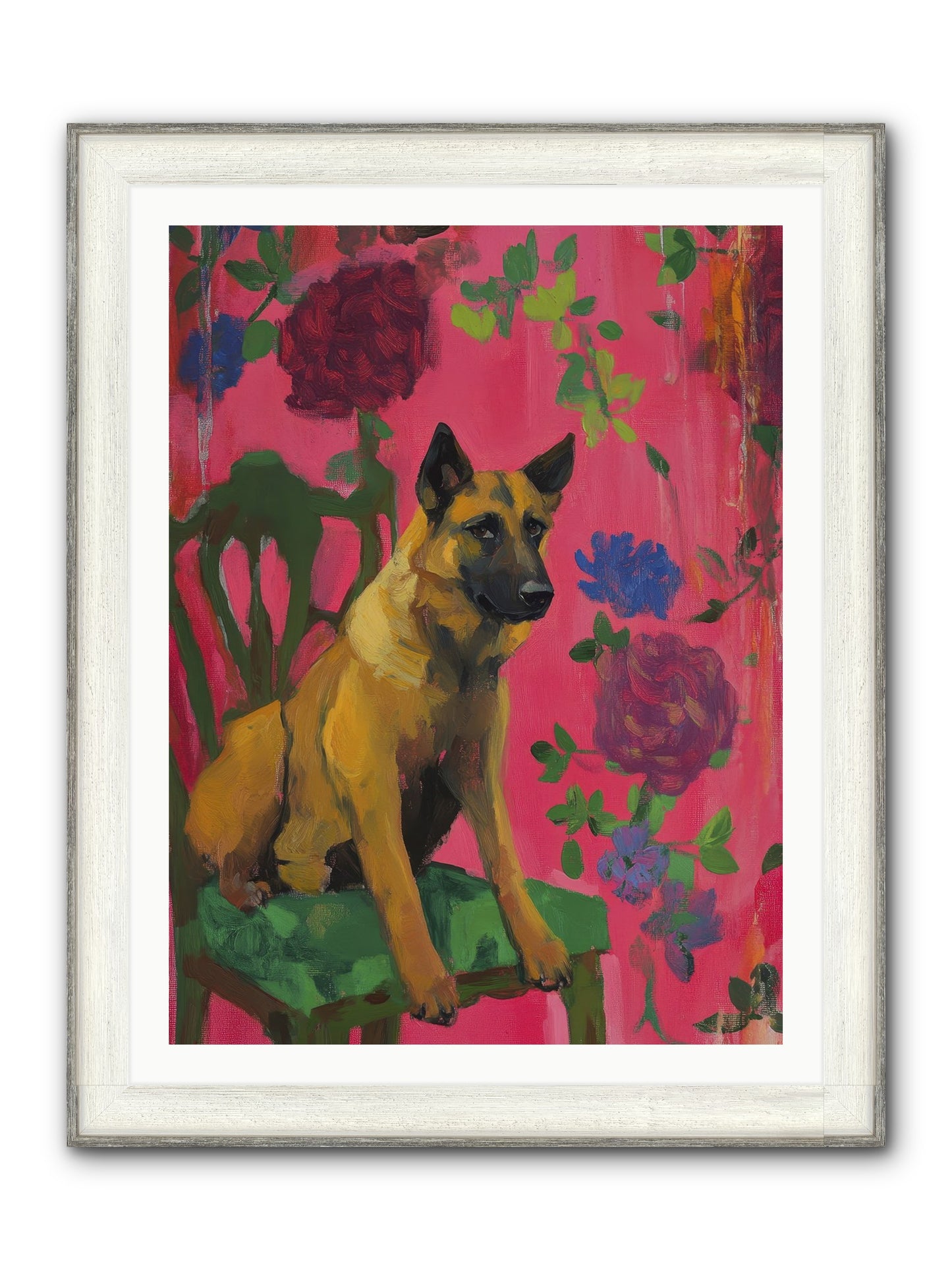 Griffin Framed Print - Driftwood White 30x40