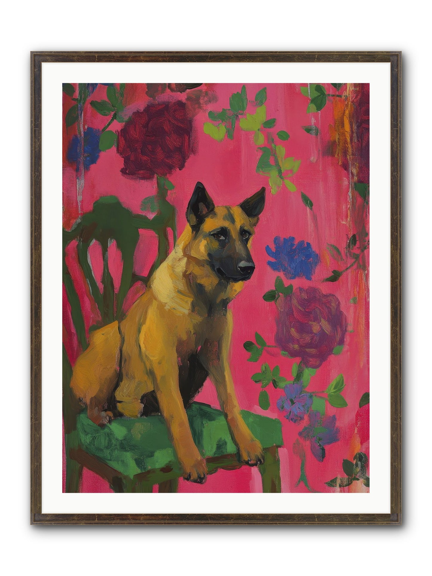 Griffin Framed Print - Slimwoods Black/Gold 30x40