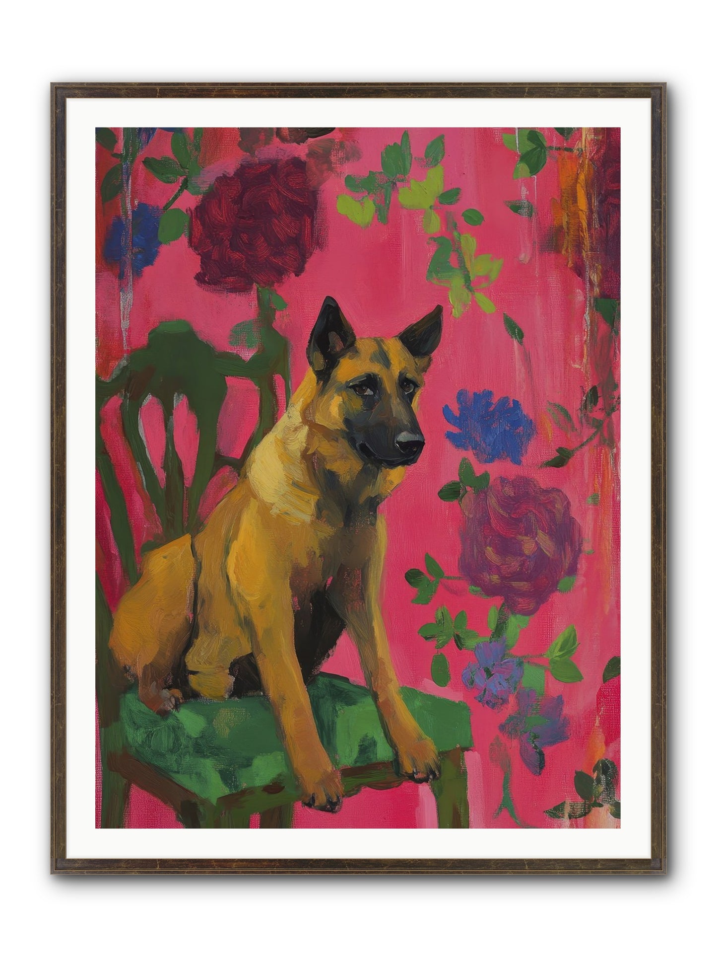 Griffin Framed Print - Slimwoods Black/Gold 36x48