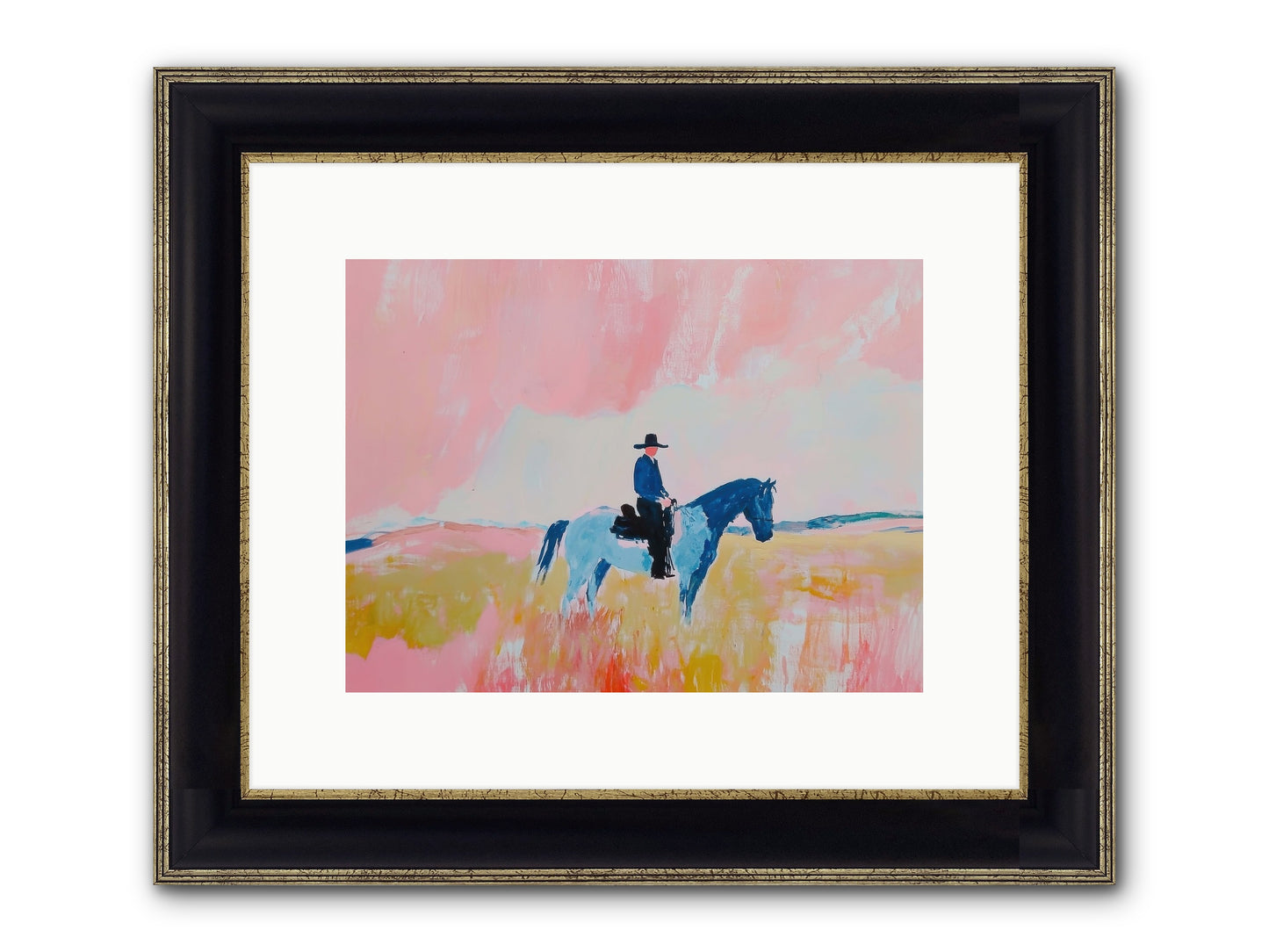 Grizzled Trailblazer Framed Print - Black & Gold 12x9