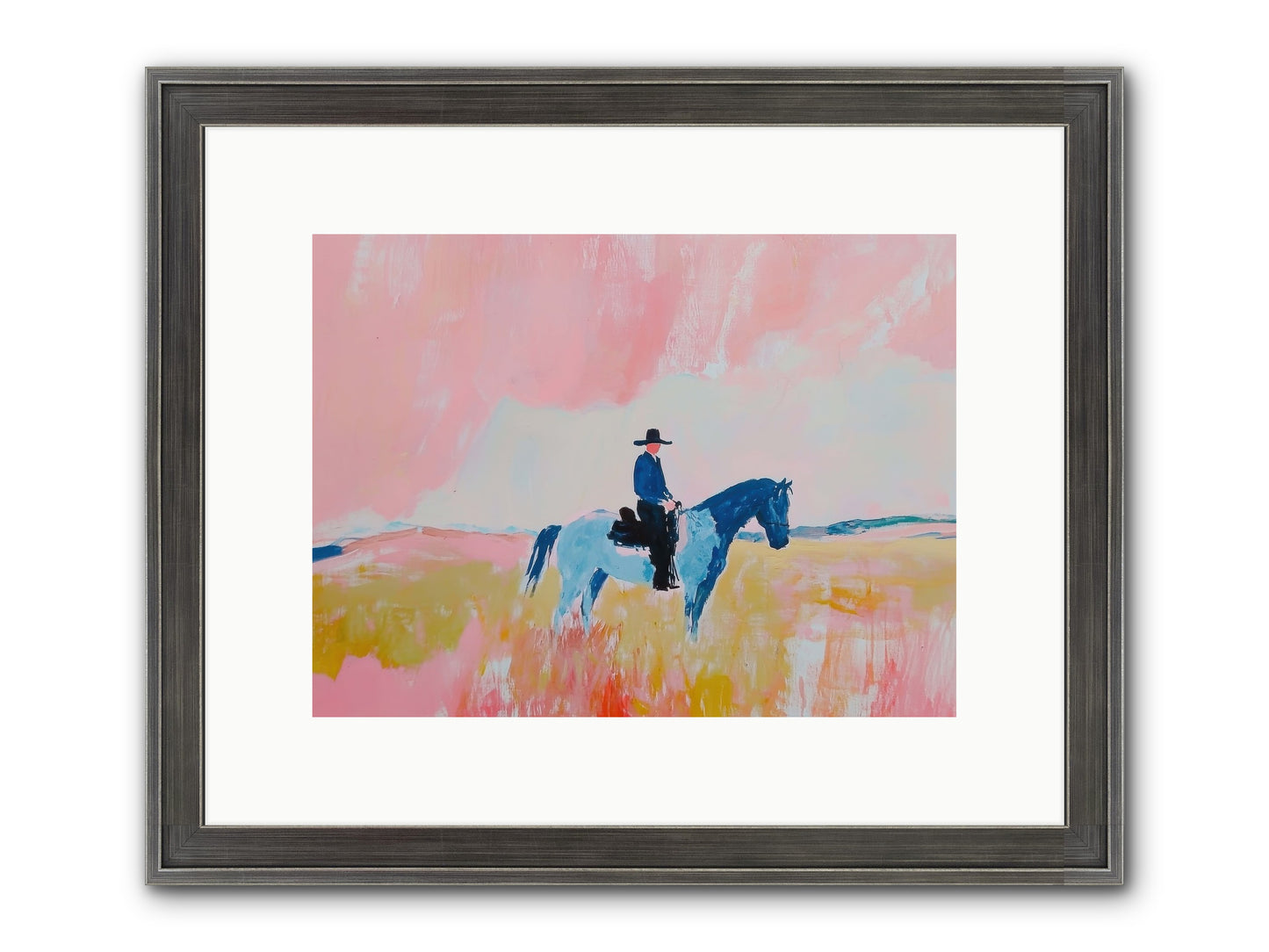 Grizzled Trailblazer Framed Print - Slimwoods Black/Silver 12x9