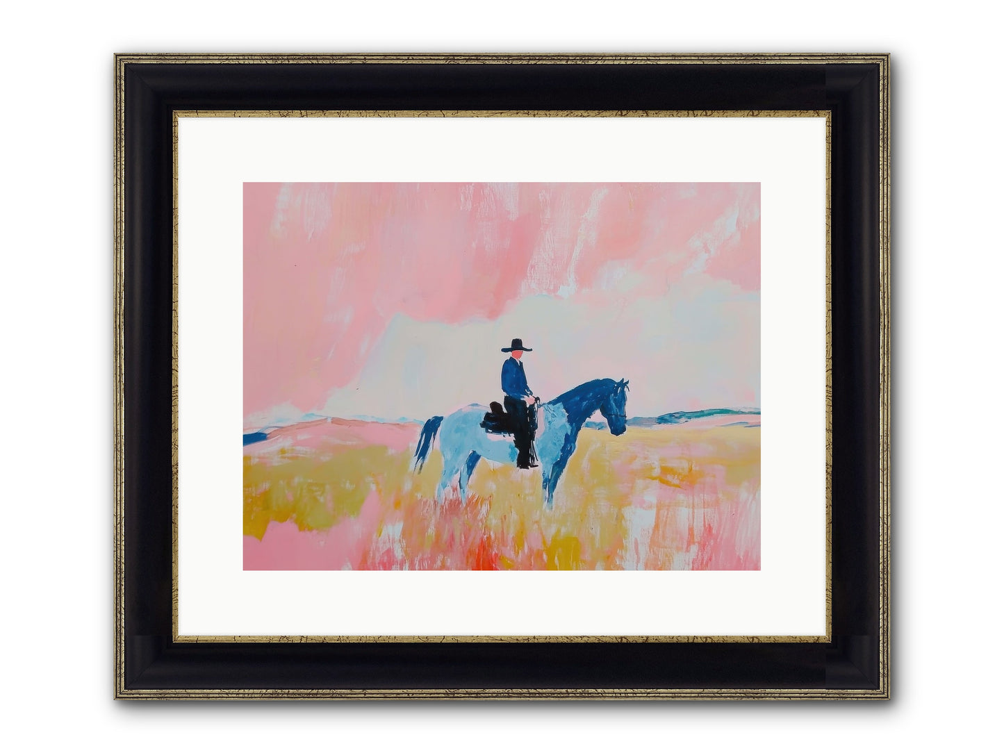 Grizzled Trailblazer Framed Print - Black & Gold 16x12