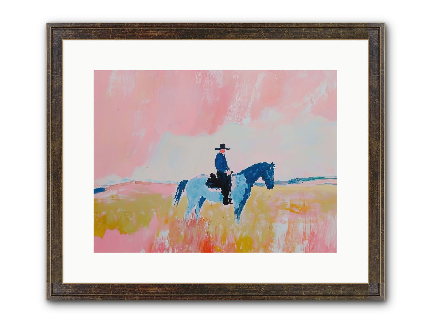 Grizzled Trailblazer Framed Print - Slimwoods Black/Gold 16x12