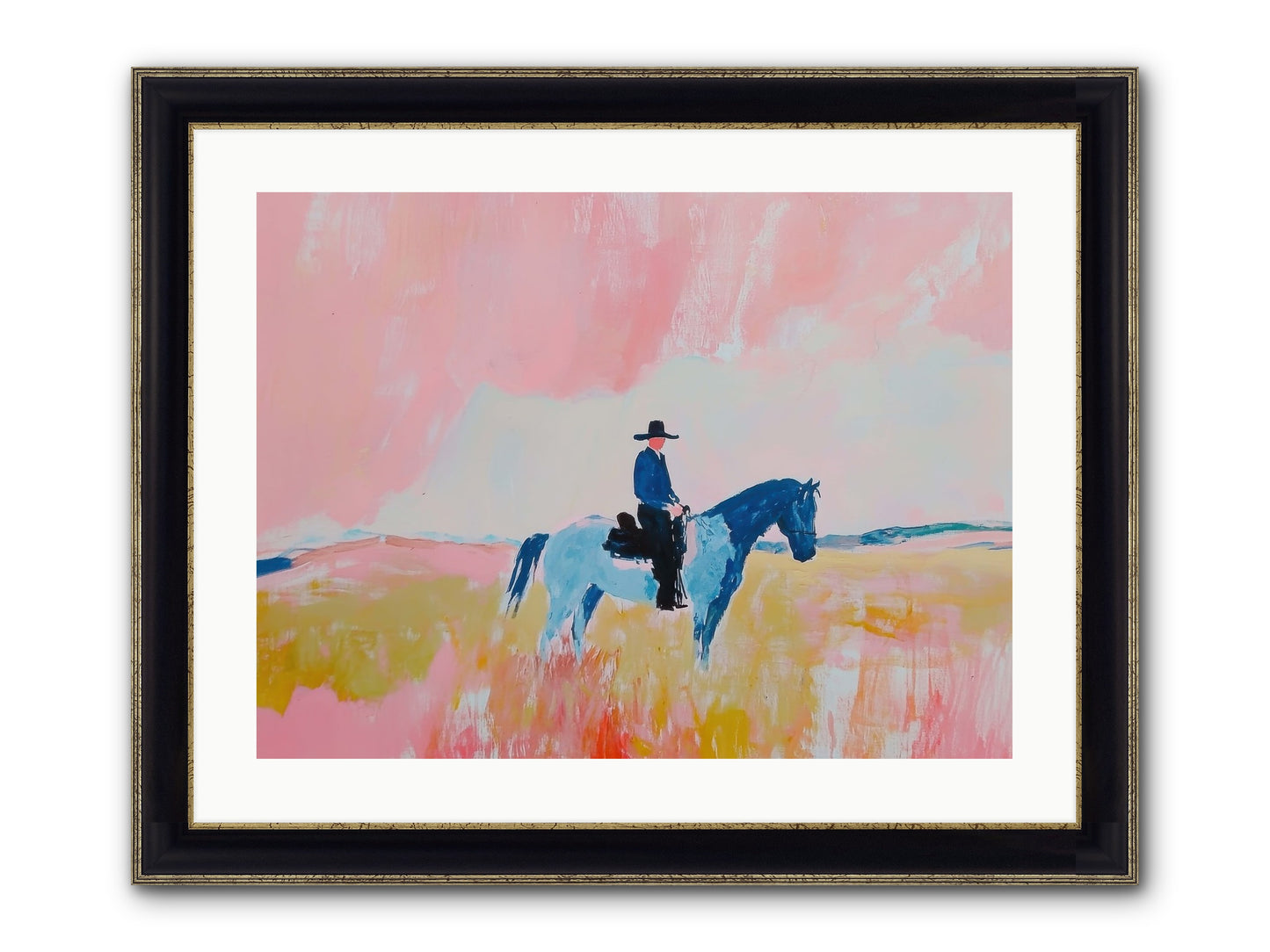 Grizzled Trailblazer Framed Print - Black & Gold 24x18