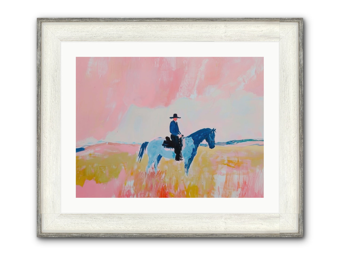 Grizzled Trailblazer Framed Print - Driftwood White 24x18