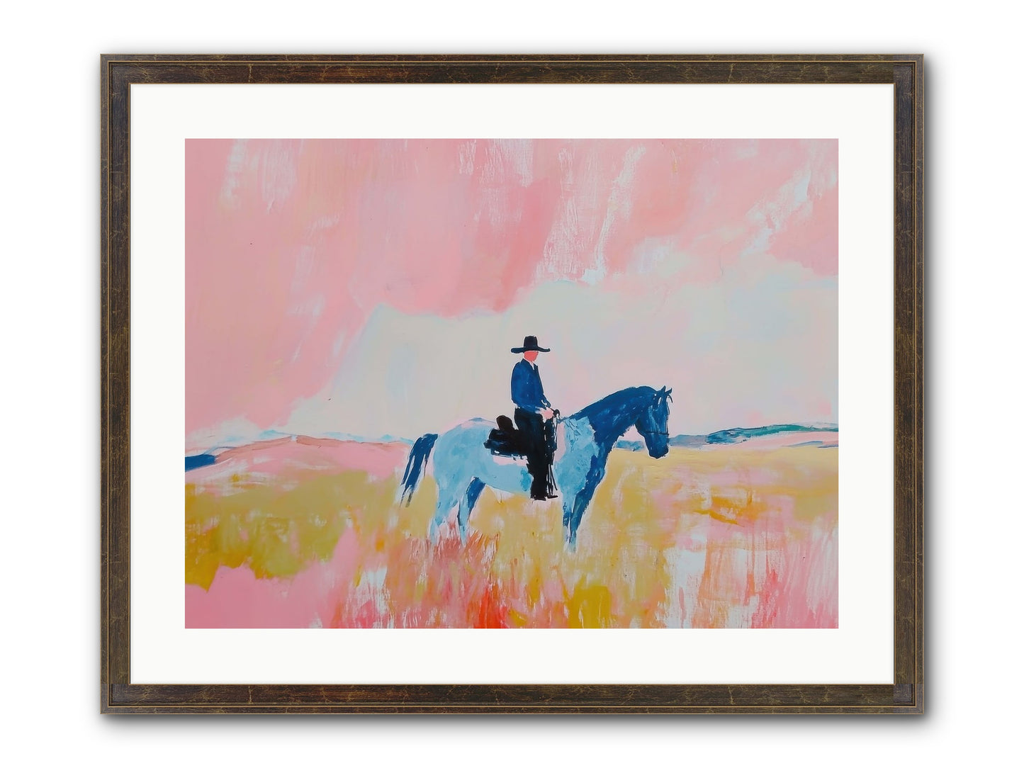 Grizzled Trailblazer Framed Print - Slimwoods Black/Gold 24x18