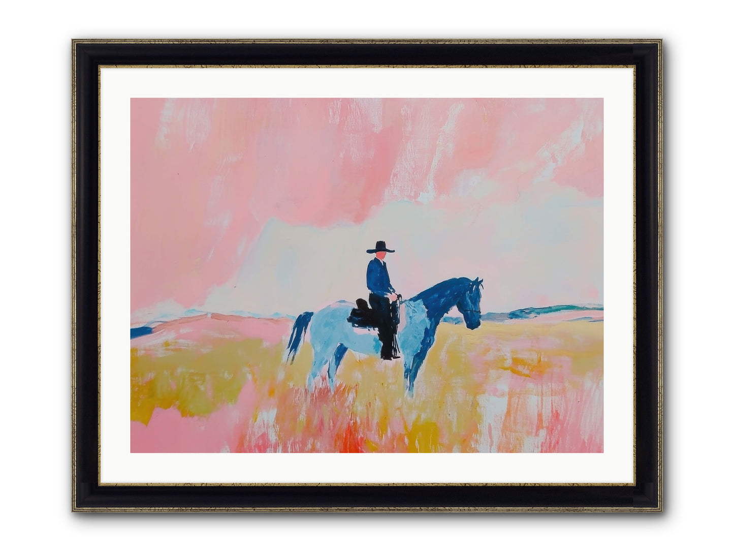 Grizzled Trailblazer Framed Print - Black & Gold 32x24