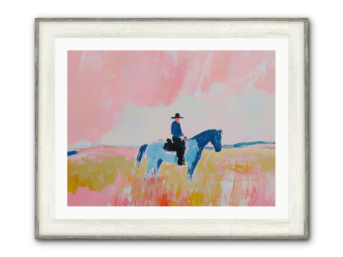 Grizzled Trailblazer Framed Print - Driftwood White 32x24