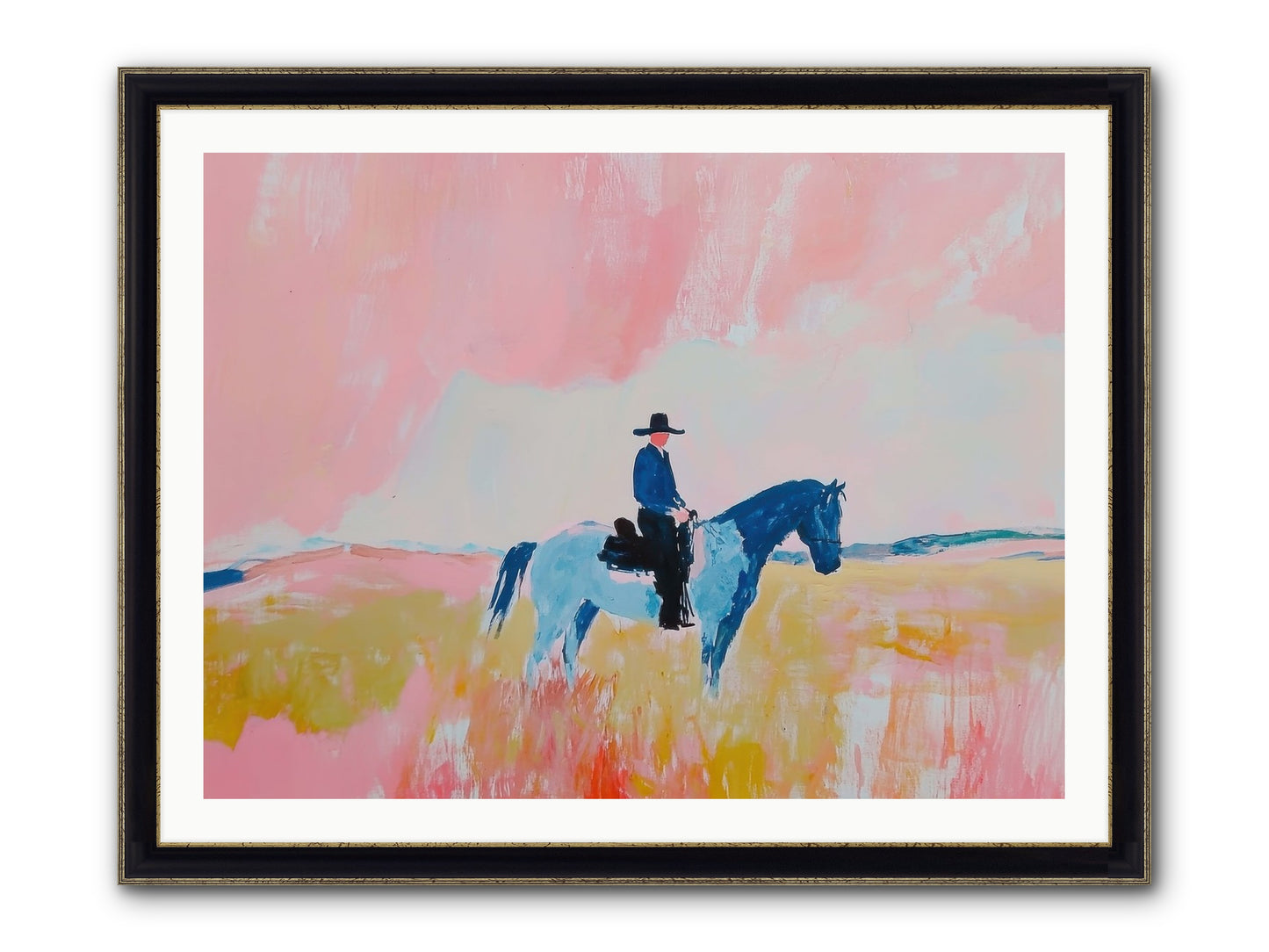 Grizzled Trailblazer Framed Print - Black & Gold 40x30