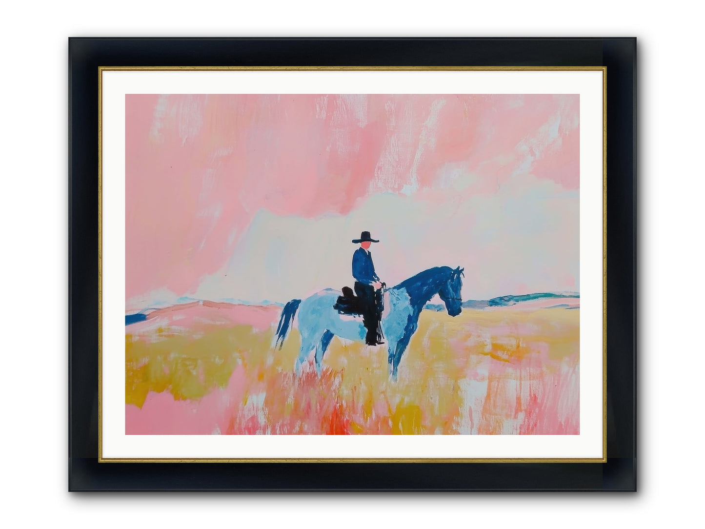 Grizzled Trailblazer Framed Print - Wide Black w/Gold 40x30