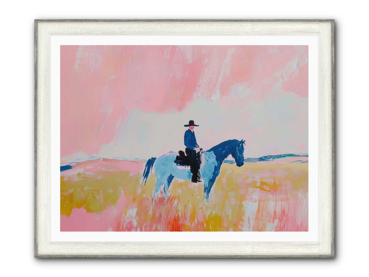 Grizzled Trailblazer Framed Print - Driftwood White 48x36