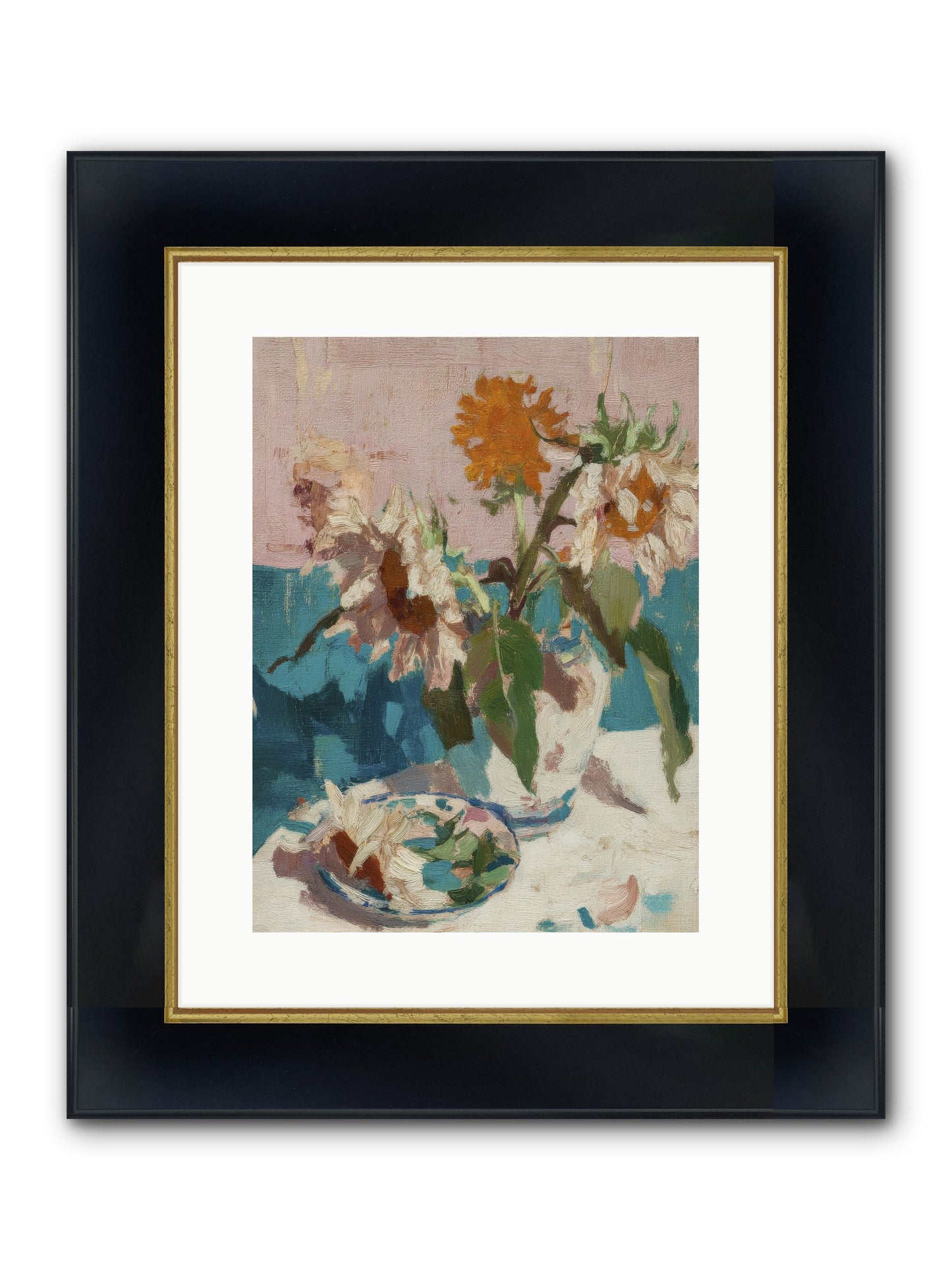 Grove Companion Framed Print - Wide Black w/Gold 12x16