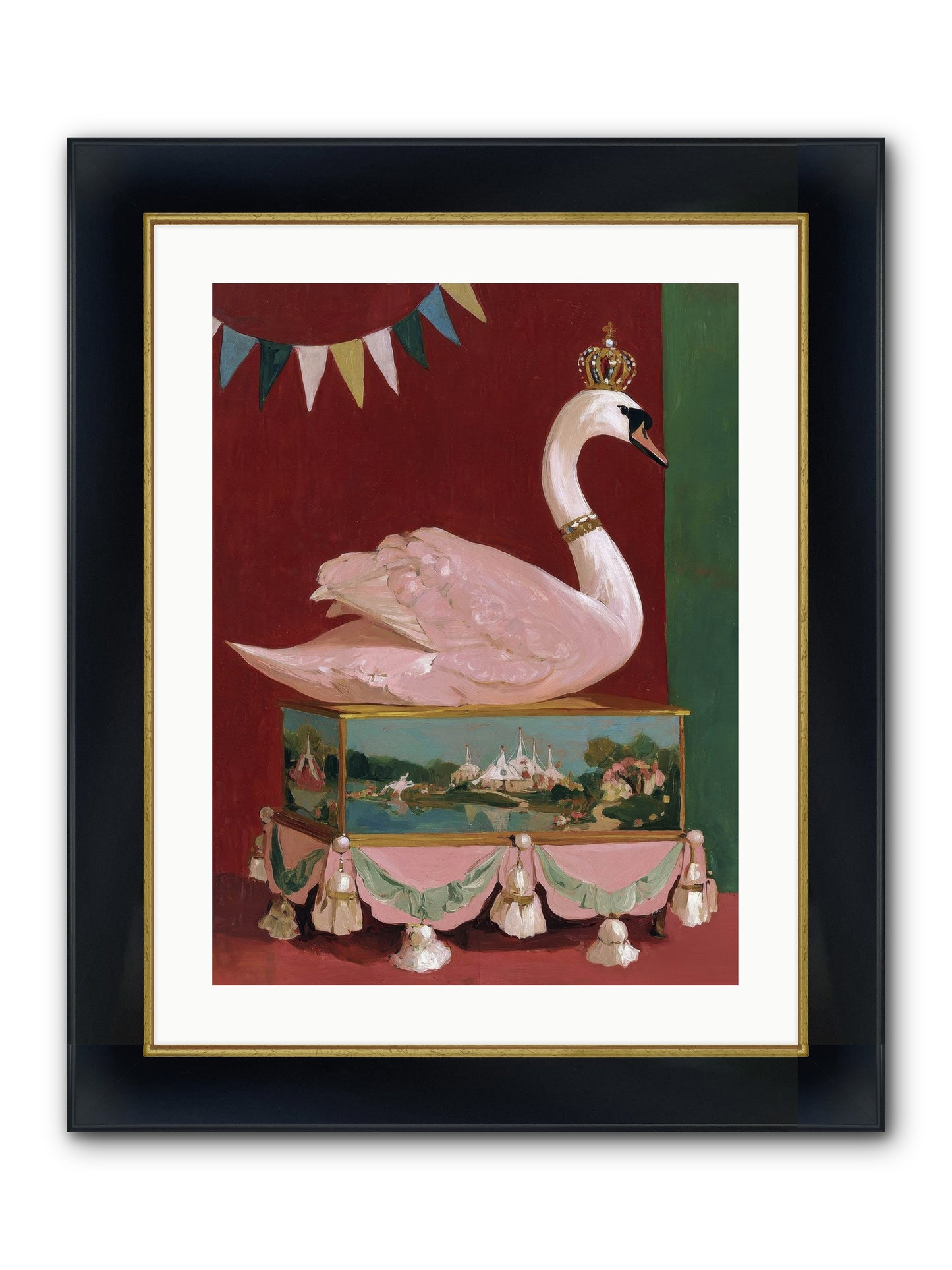 Guardian Of Secrets Framed Print - Wide Black w/Gold 18x24