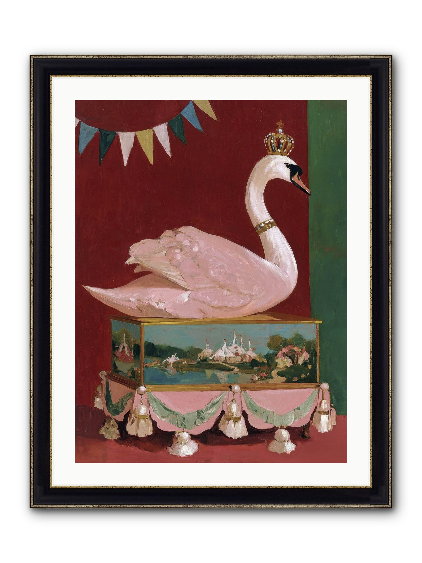 Guardian Of Secrets Framed Print - Black & Gold 24x32