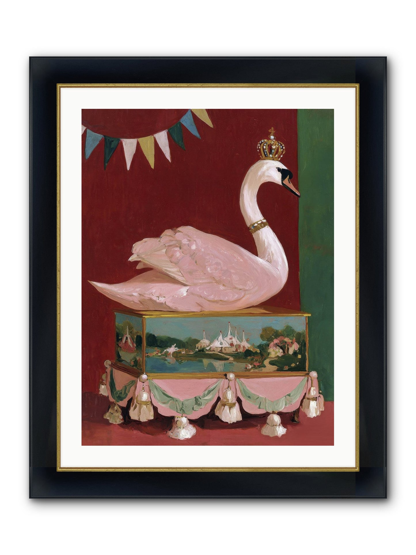 Guardian Of Secrets Framed Print - Wide Black w/Gold 24x32