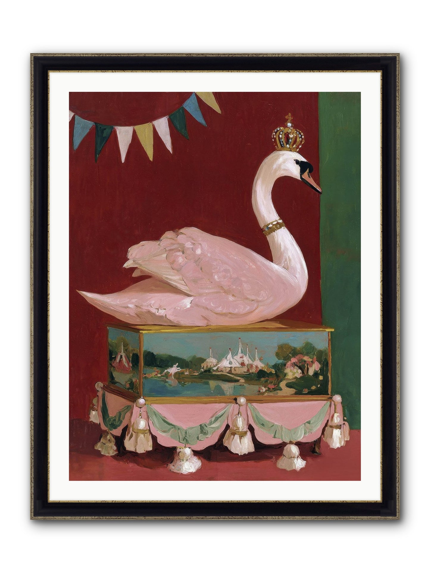 Guardian Of Secrets Framed Print - Black & Gold 30x40