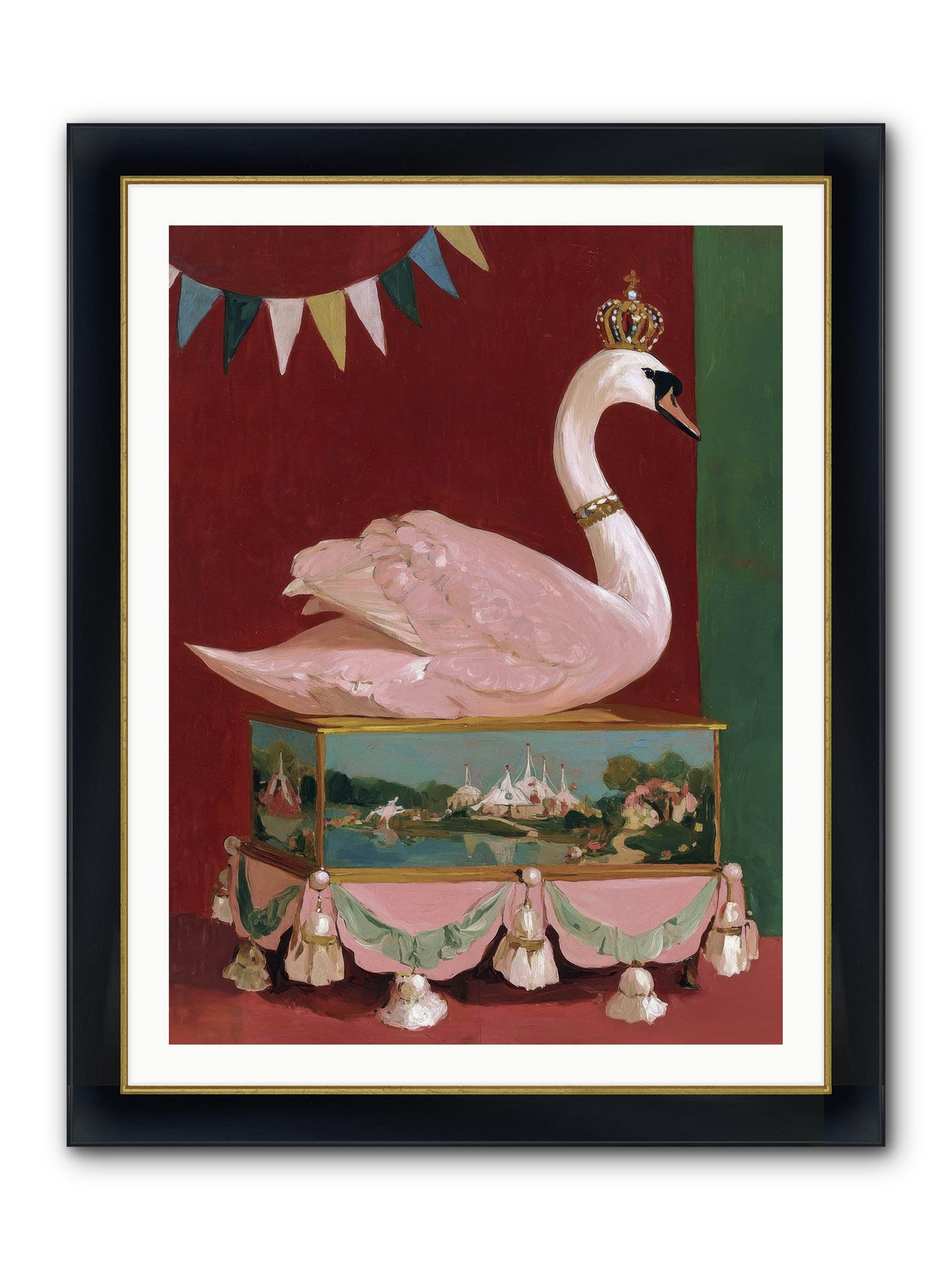Guardian Of Secrets Framed Print - Wide Black w/Gold 30x40