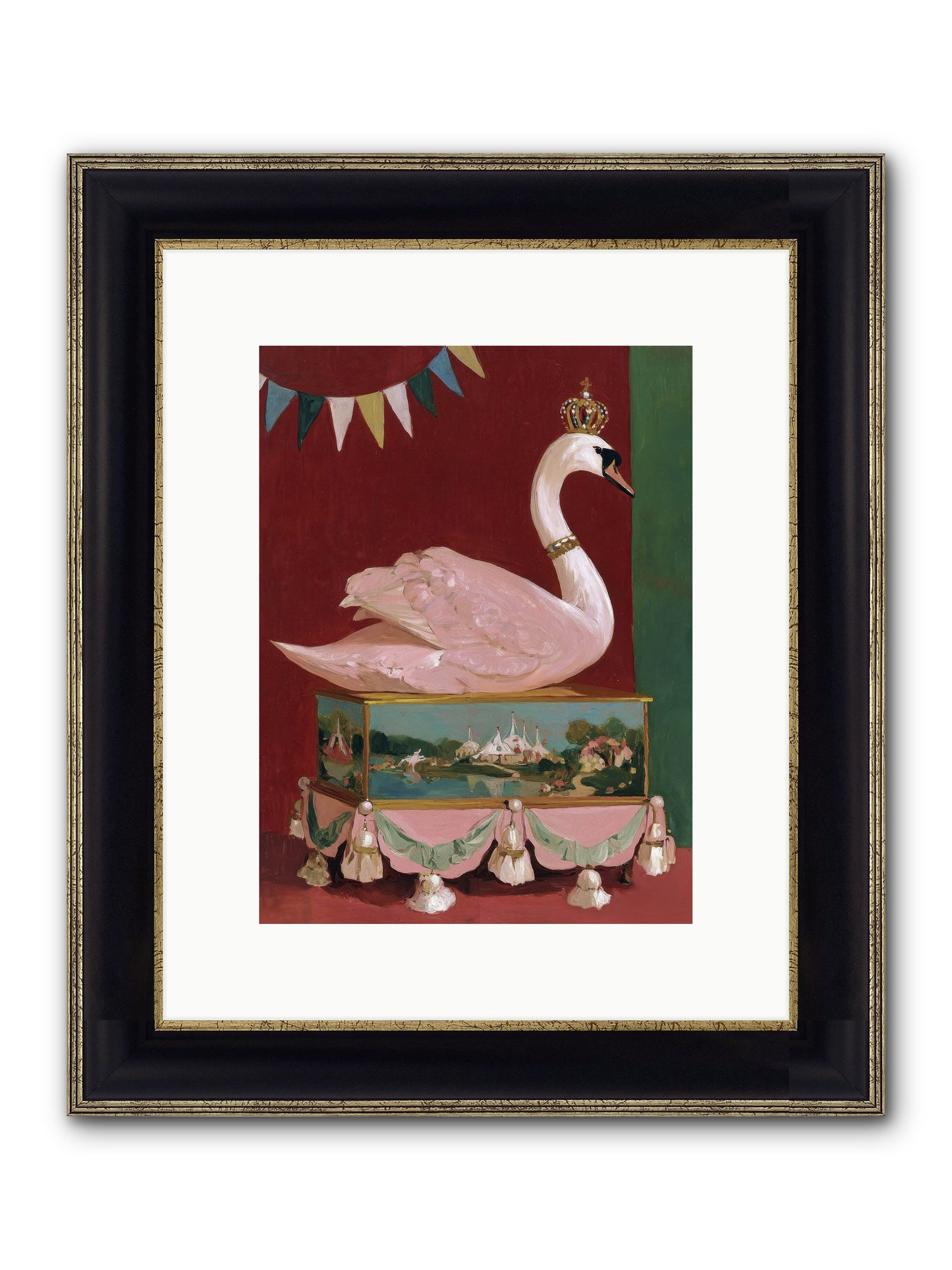 Guardian Of Secrets Framed Print - Black & Gold 9x12