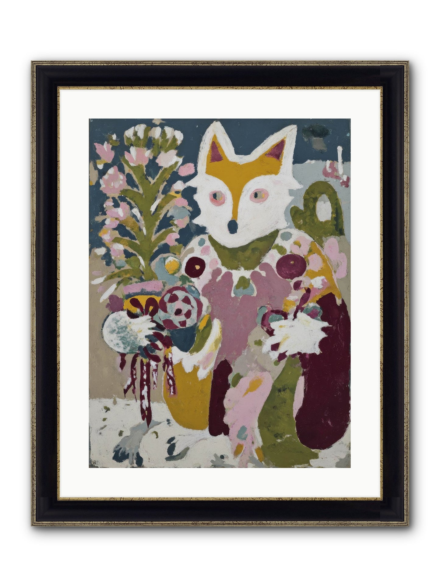 Guardian Of The Glow Framed Print - Black & Gold 18x24
