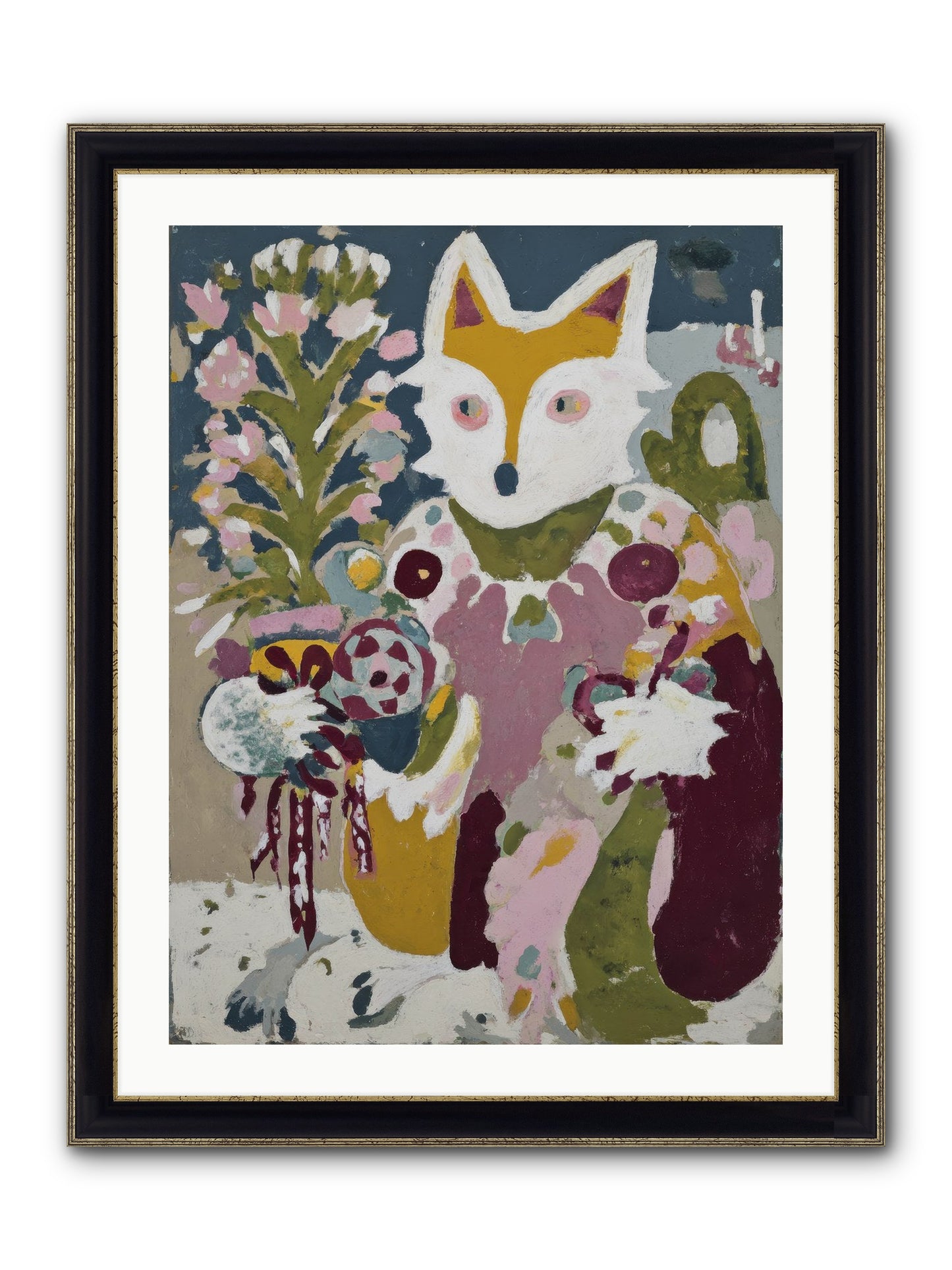 Guardian Of The Glow Framed Print - Black & Gold 24x32