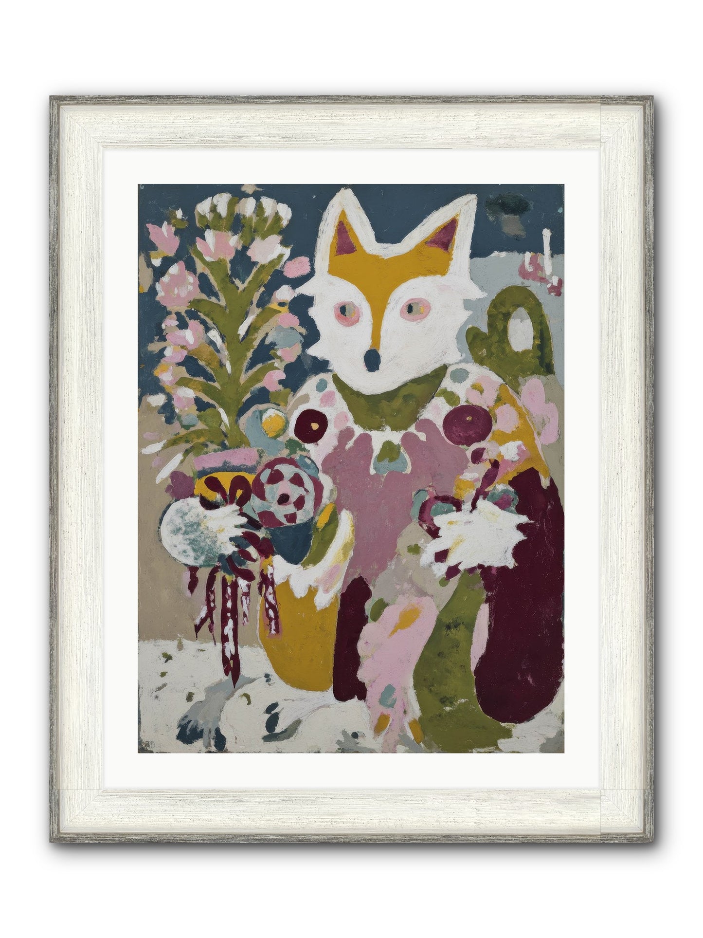 Guardian Of The Glow Framed Print - Driftwood White 24x32
