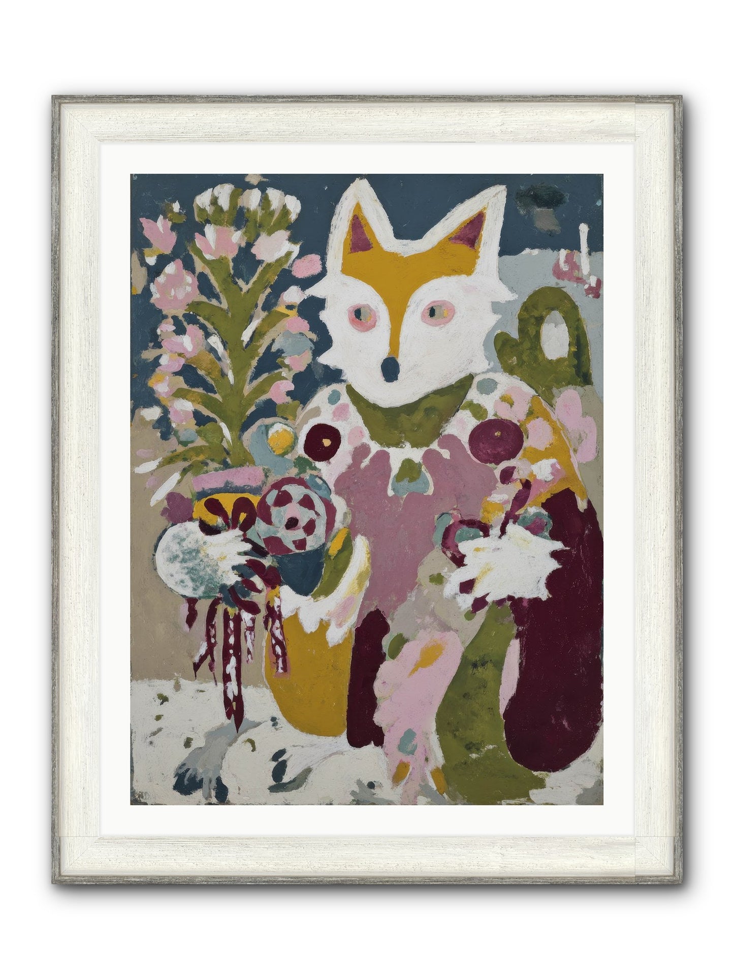 Guardian Of The Glow Framed Print - Driftwood White 30x40