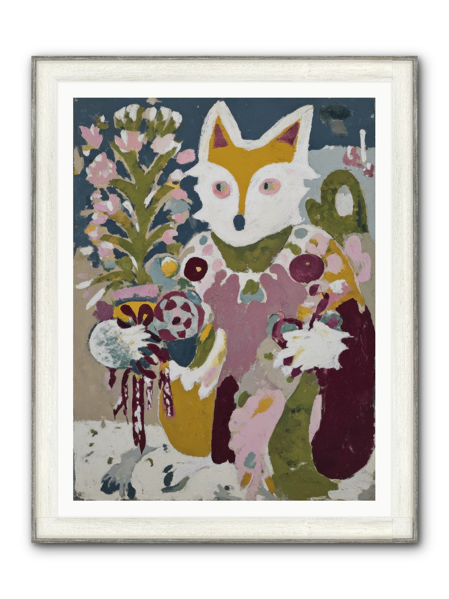 Guardian Of The Glow Framed Print - Driftwood White 36x48