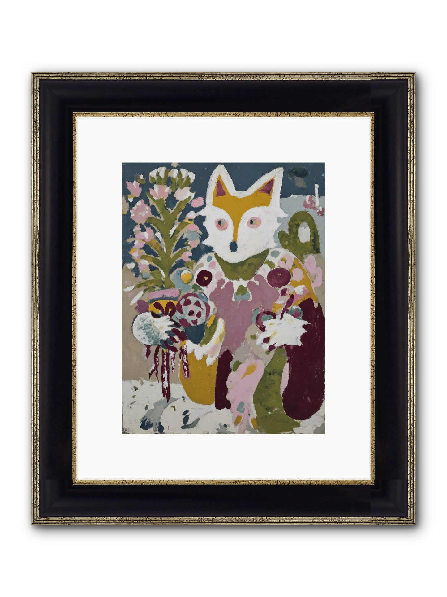 Guardian Of The Glow Framed Print - Black & Gold 9x12