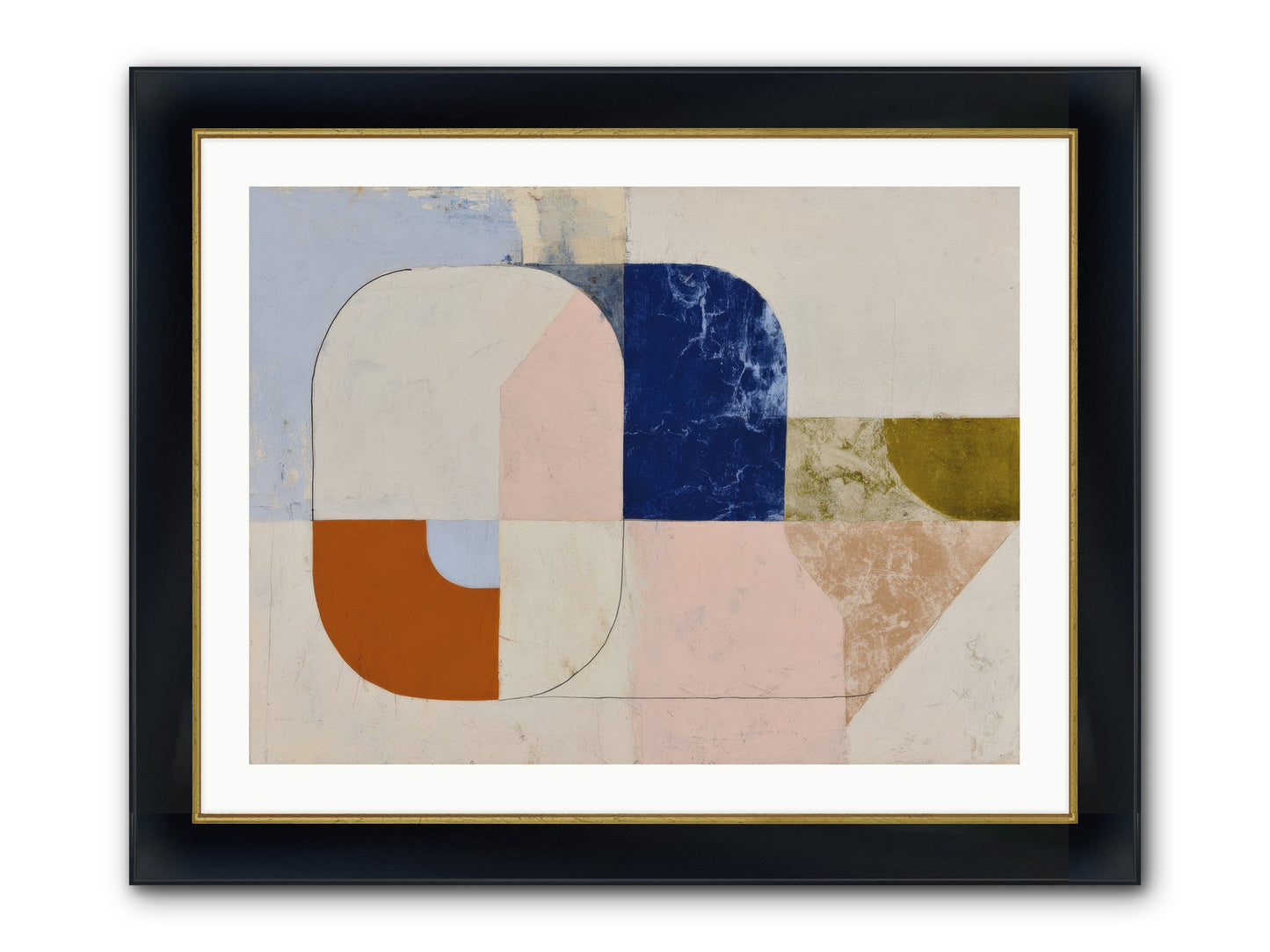 Halbrook Ridge Framed Print - Wide Black w/Gold 32x24